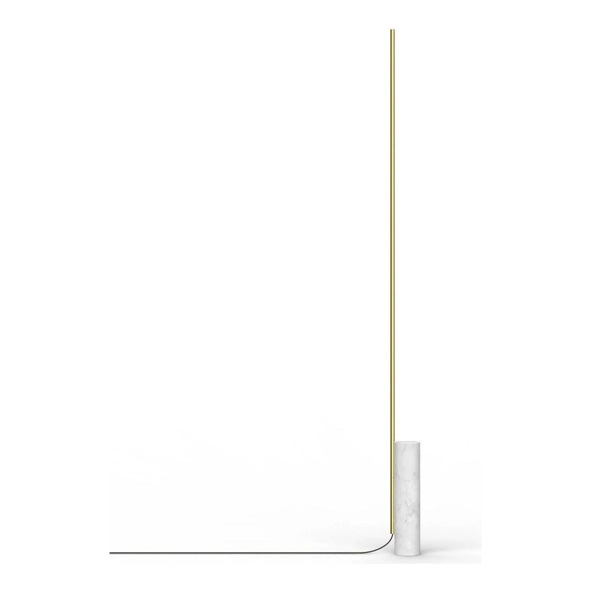 Pablo Designs - T.O LED Floor Lamp - TO FLR WHT/BRA | Montreal Lighting & Hardware