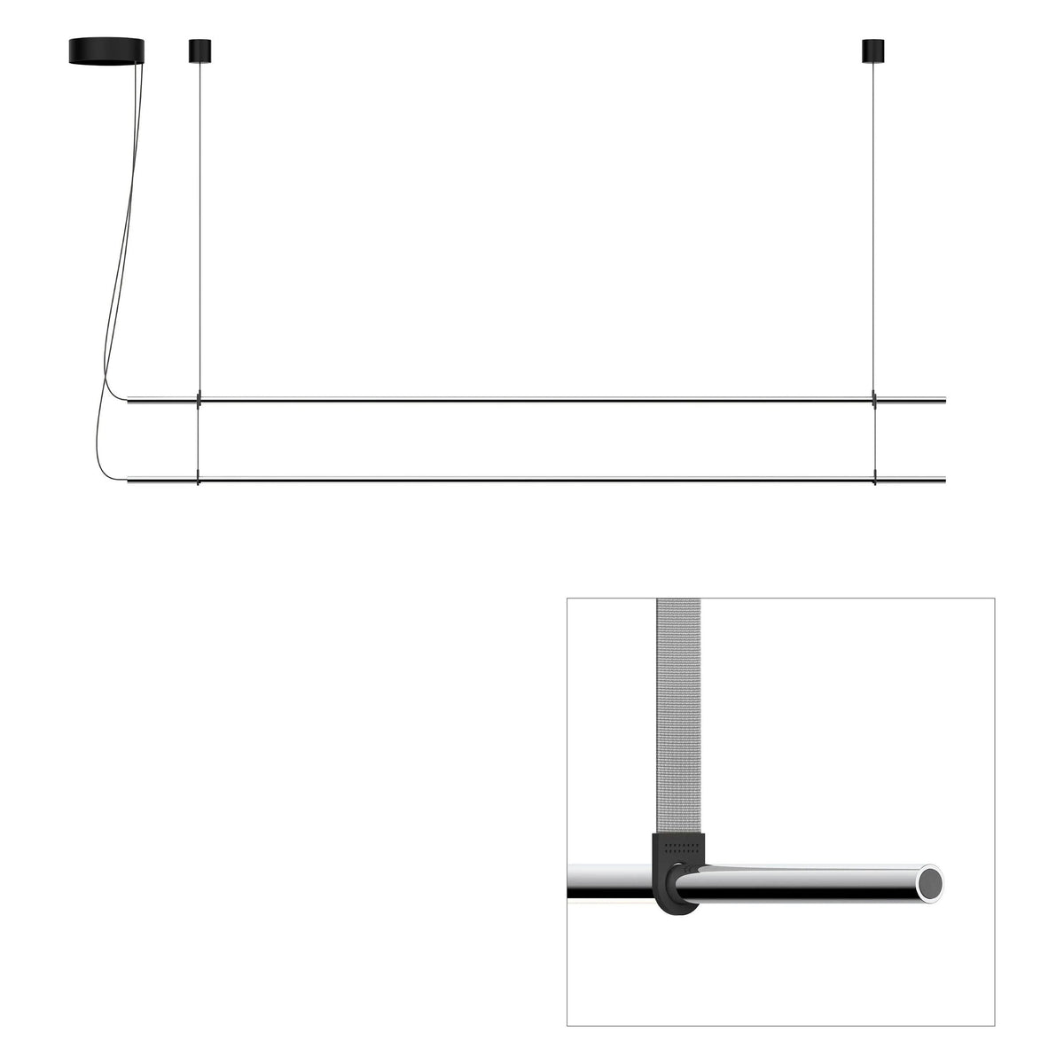 Pablo Designs - T.O Pendant 2 Stack - TO PND DBL CRM GRY | Montreal Lighting & Hardware