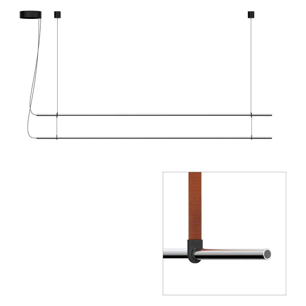 Pablo Designs - T.O Pendant 2 Stack - TO PND DBL CRM ORG | Montreal Lighting & Hardware