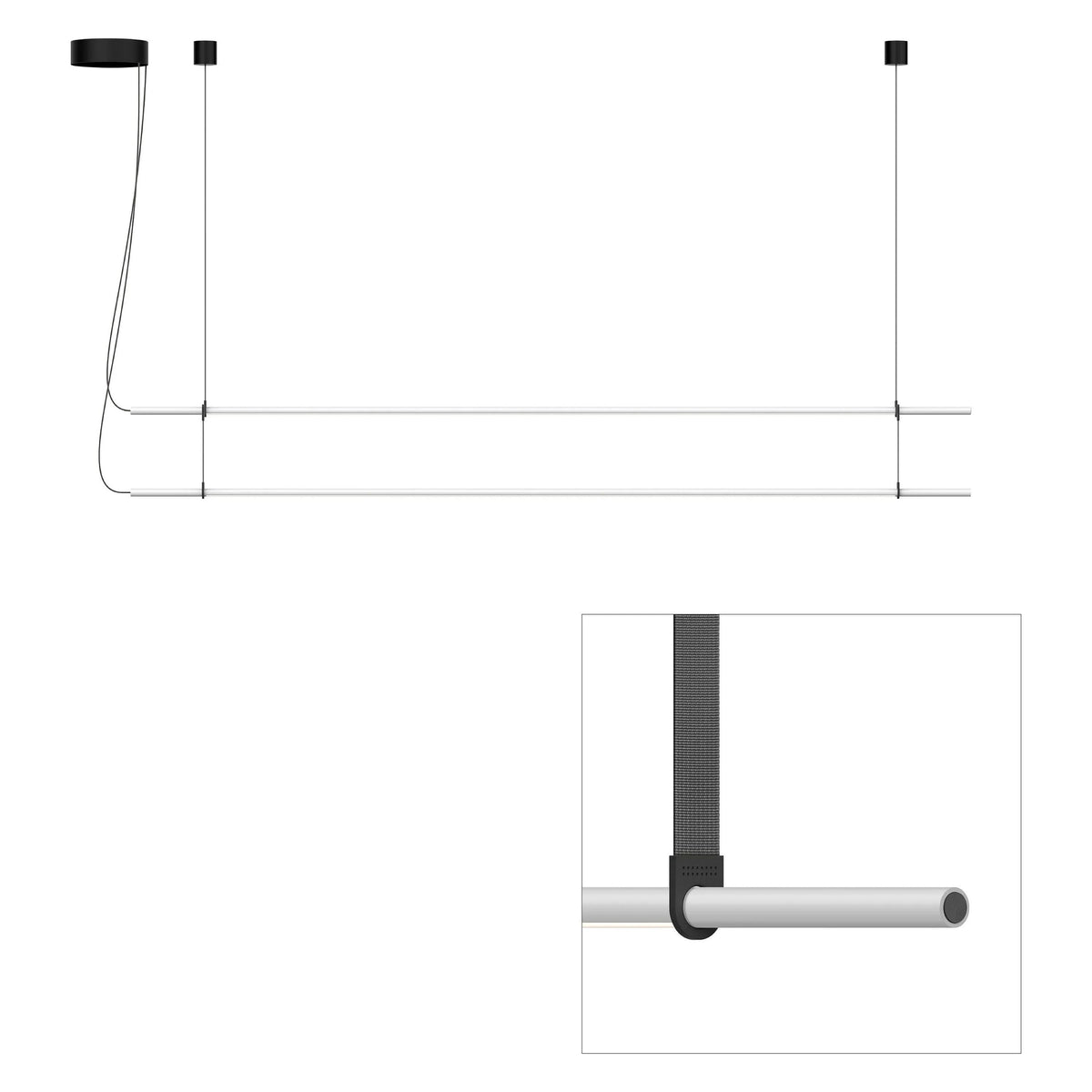 Pablo Designs - T.O Pendant 2 Stack - TO PND DBL GRY GPT | Montreal Lighting & Hardware