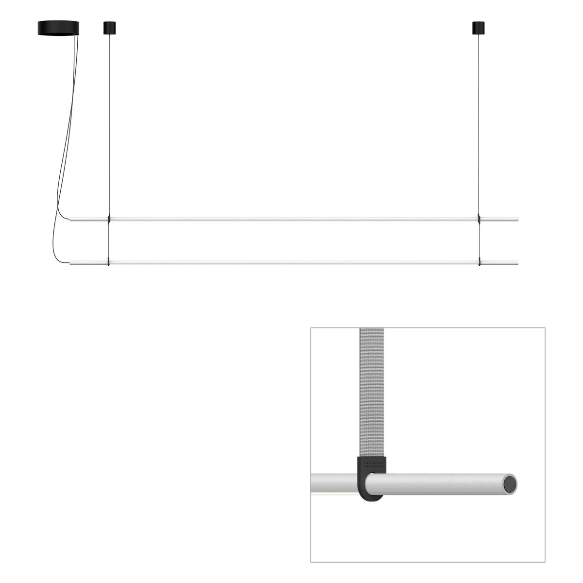 Pablo Designs - T.O Pendant 2 Stack - TO PND DBL GRY GRY | Montreal Lighting & Hardware