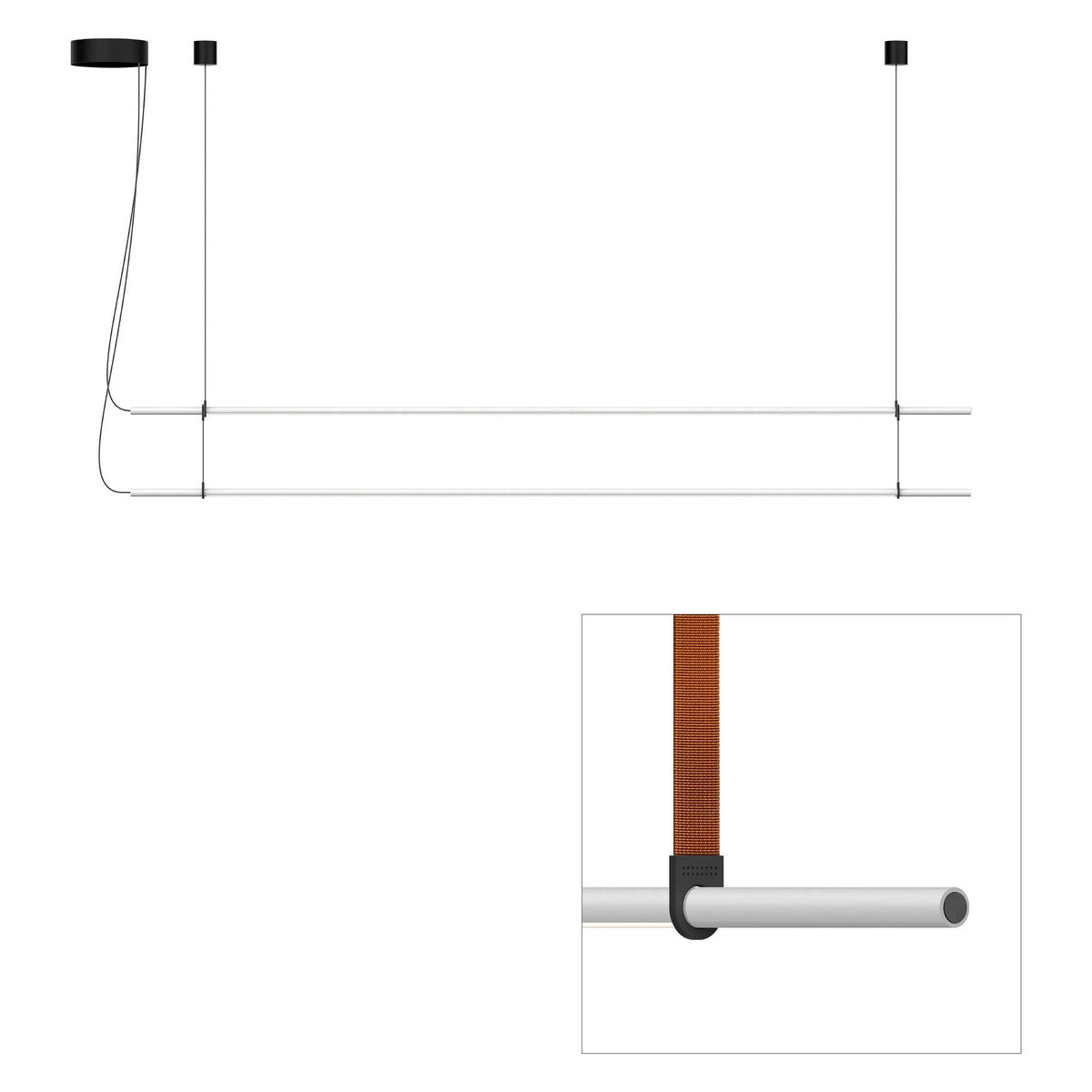 Pablo Designs - T.O Pendant 2 Stack - TO PND DBL GRY ORG | Montreal Lighting & Hardware