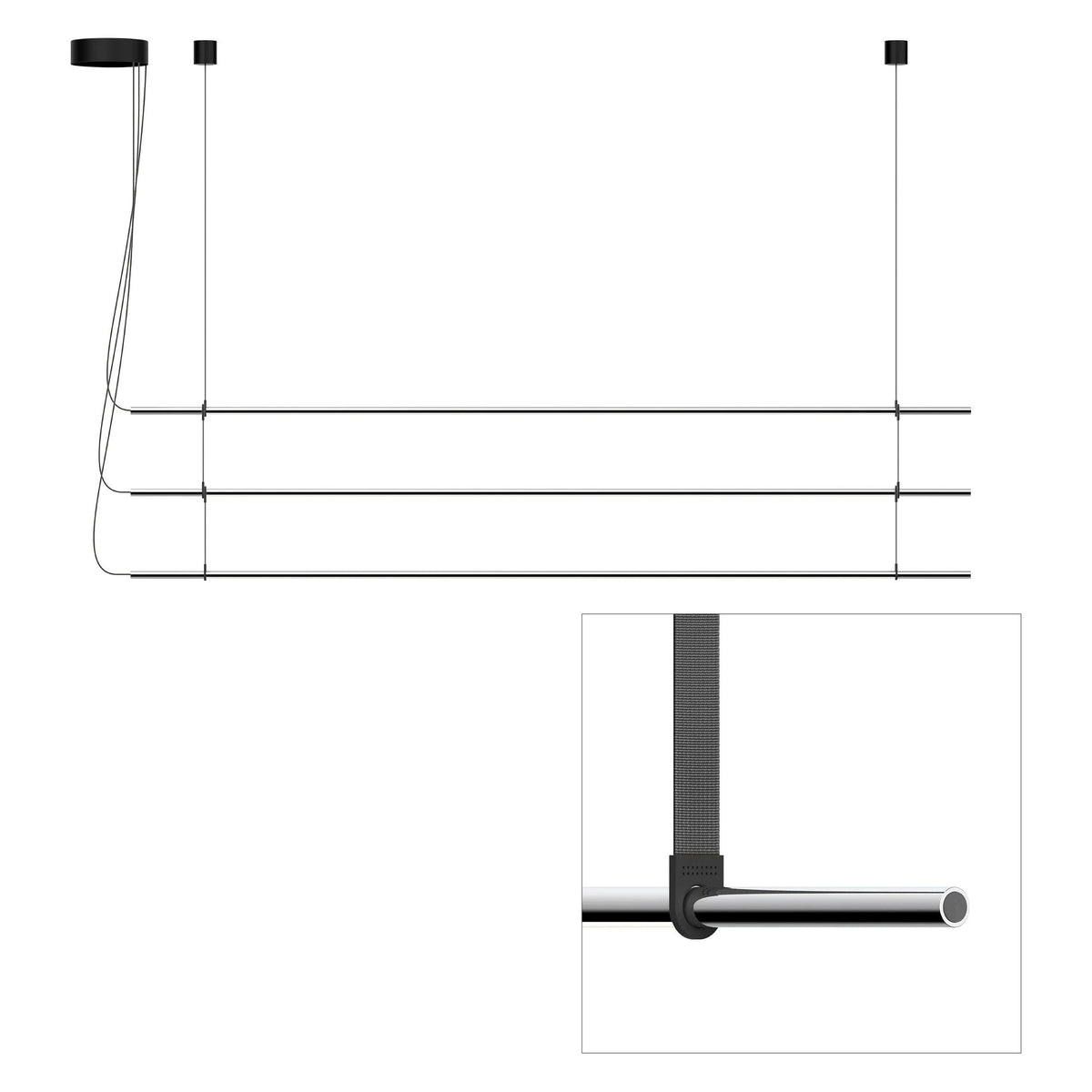 Pablo Designs - T.O Pendant 3 Stack - TO PND TPL CRM GPT | Montreal Lighting & Hardware