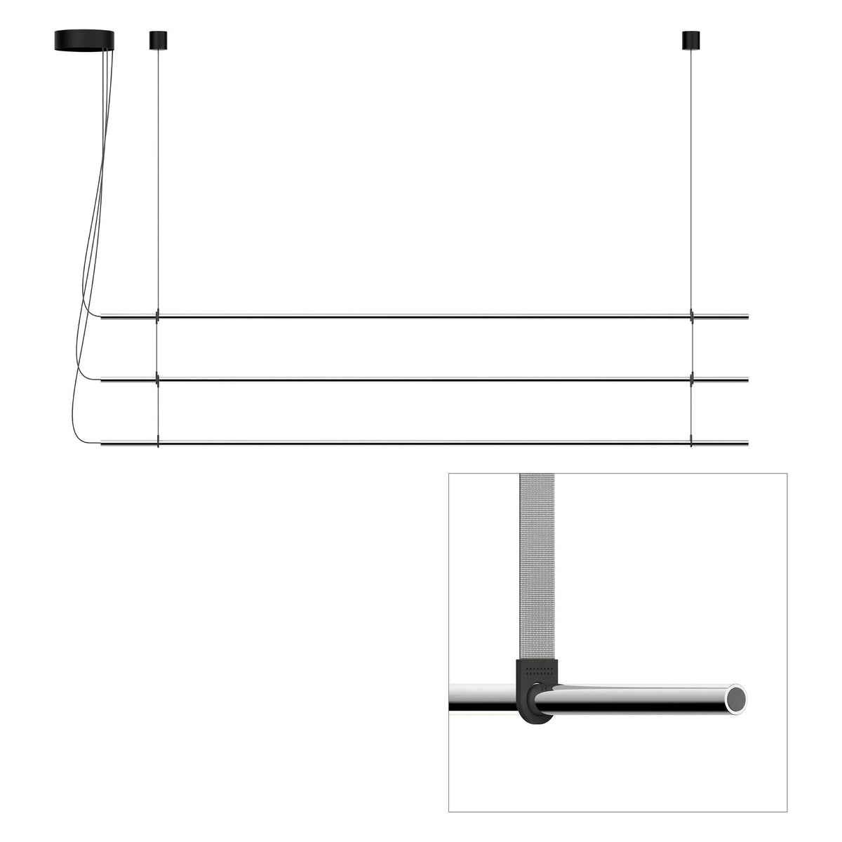 Pablo Designs - T.O Pendant 3 Stack - TO PND TPL CRM GRY | Montreal Lighting & Hardware