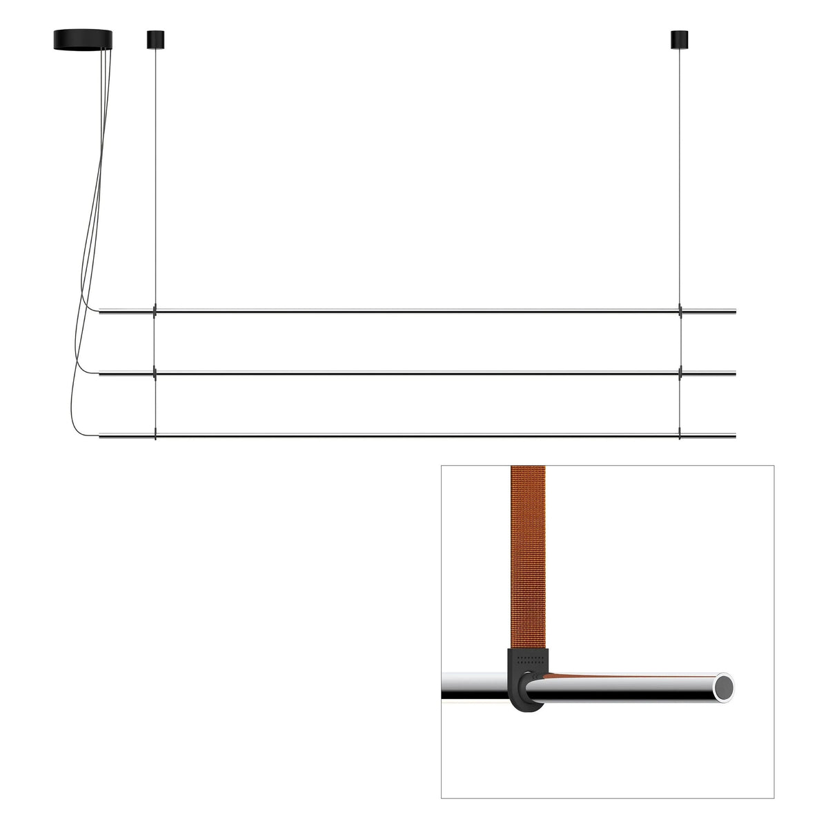 Pablo Designs - T.O Pendant 3 Stack - TO PND TPL CRM ORG | Montreal Lighting & Hardware