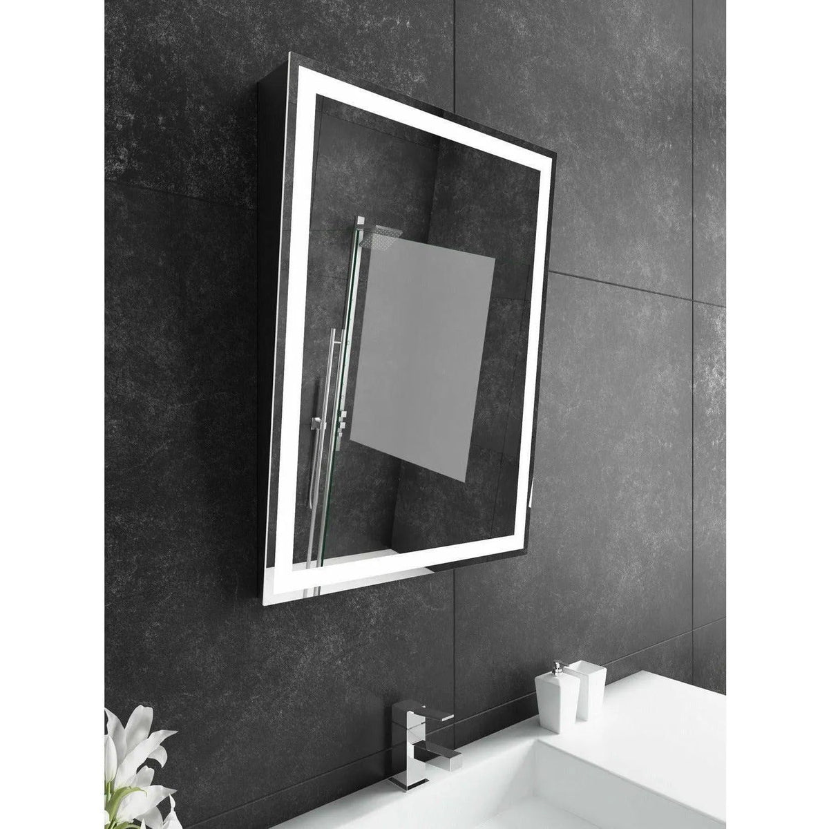 Paris Mirror - Adira LED Mirror - ADIRX24323000-BLK | Montreal Lighting & Hardware