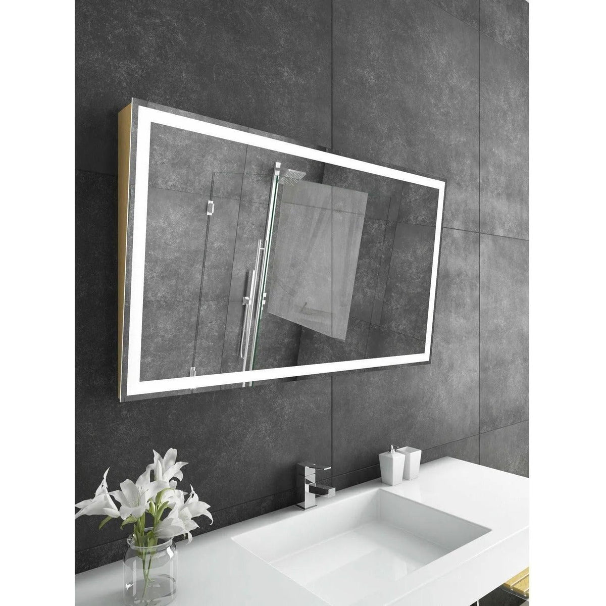 Paris Mirror - Adira LED Mirror - ADIRX48283000-GLD | Montreal Lighting & Hardware