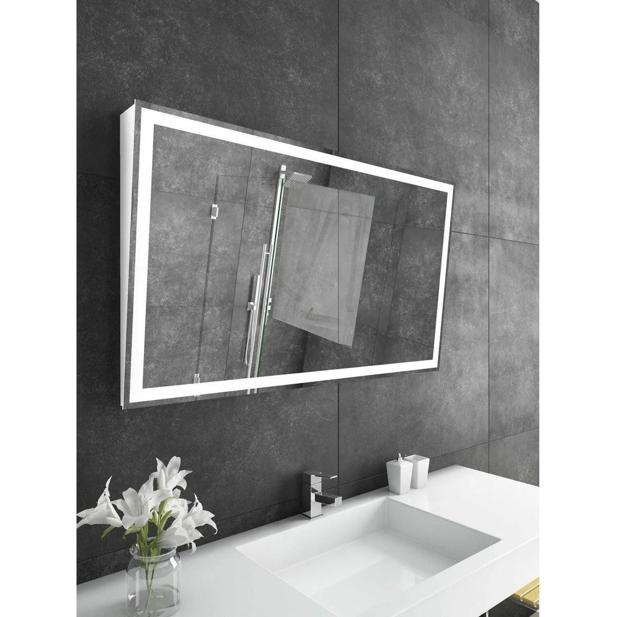 Paris Mirror - Adira LED Mirror - ADIRX48283000-WHT | Montreal Lighting & Hardware