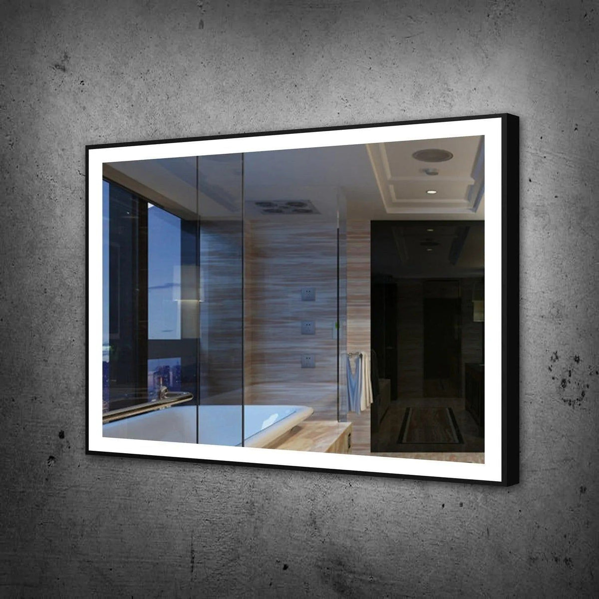 Paris Mirror - Chic LED Mirror - CHICX48353000-BLK | Montreal Lighting & Hardware