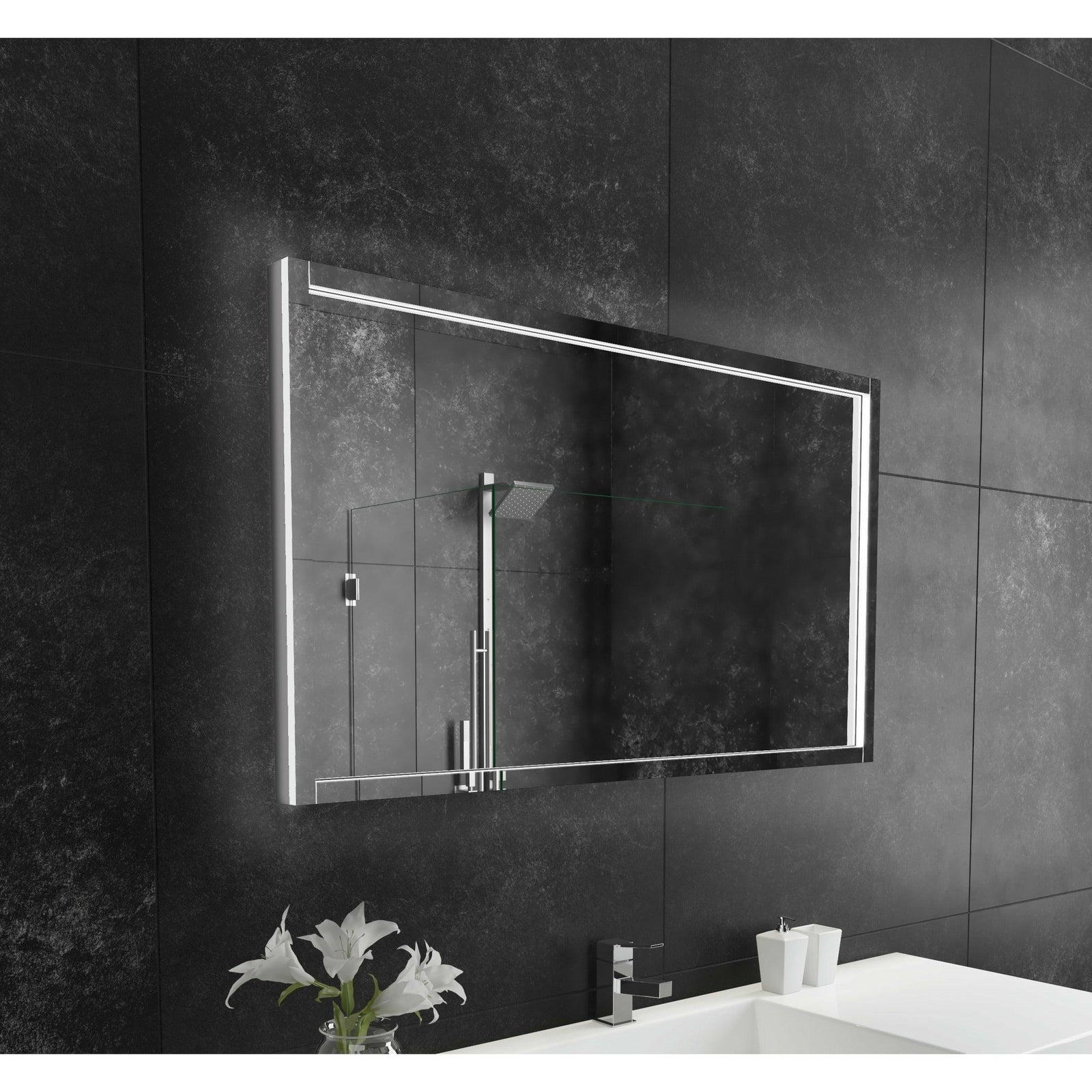 Miroir LED Scandinavia BOLD Black : Miroir Pour Toi