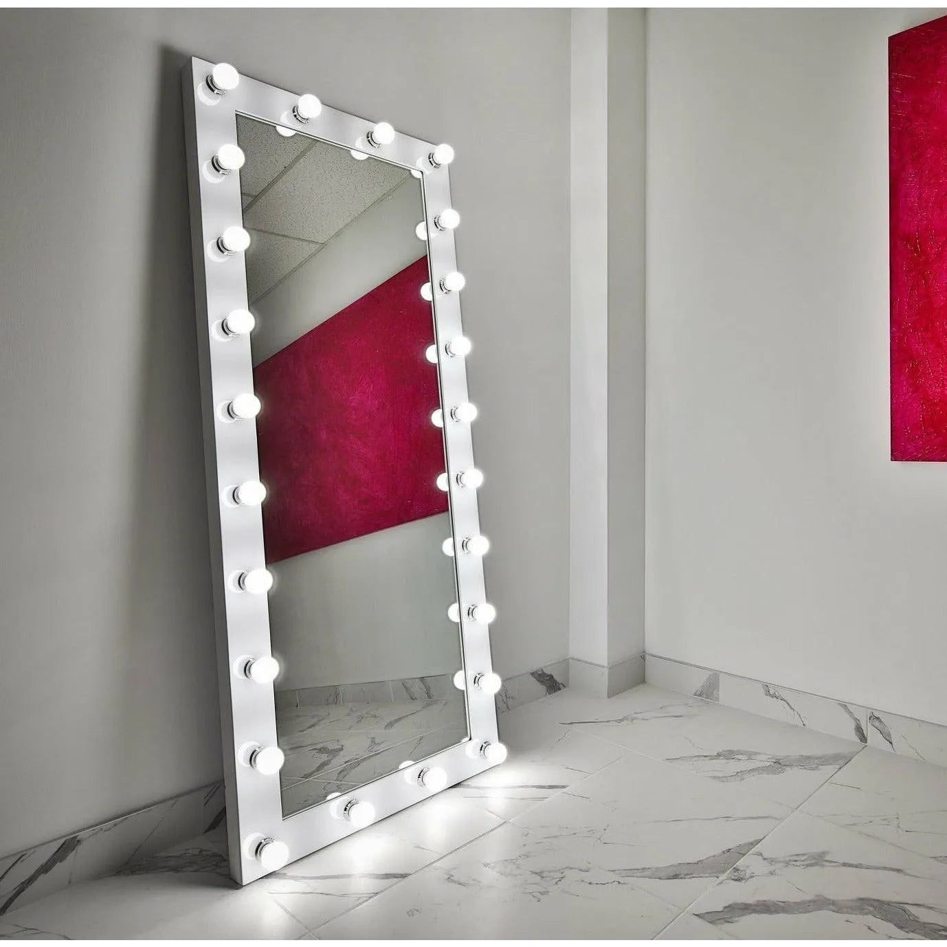 Paris Mirror - Hollywood Dressing LED Mirror - HDRES70283000-BLK | Montreal Lighting & Hardware