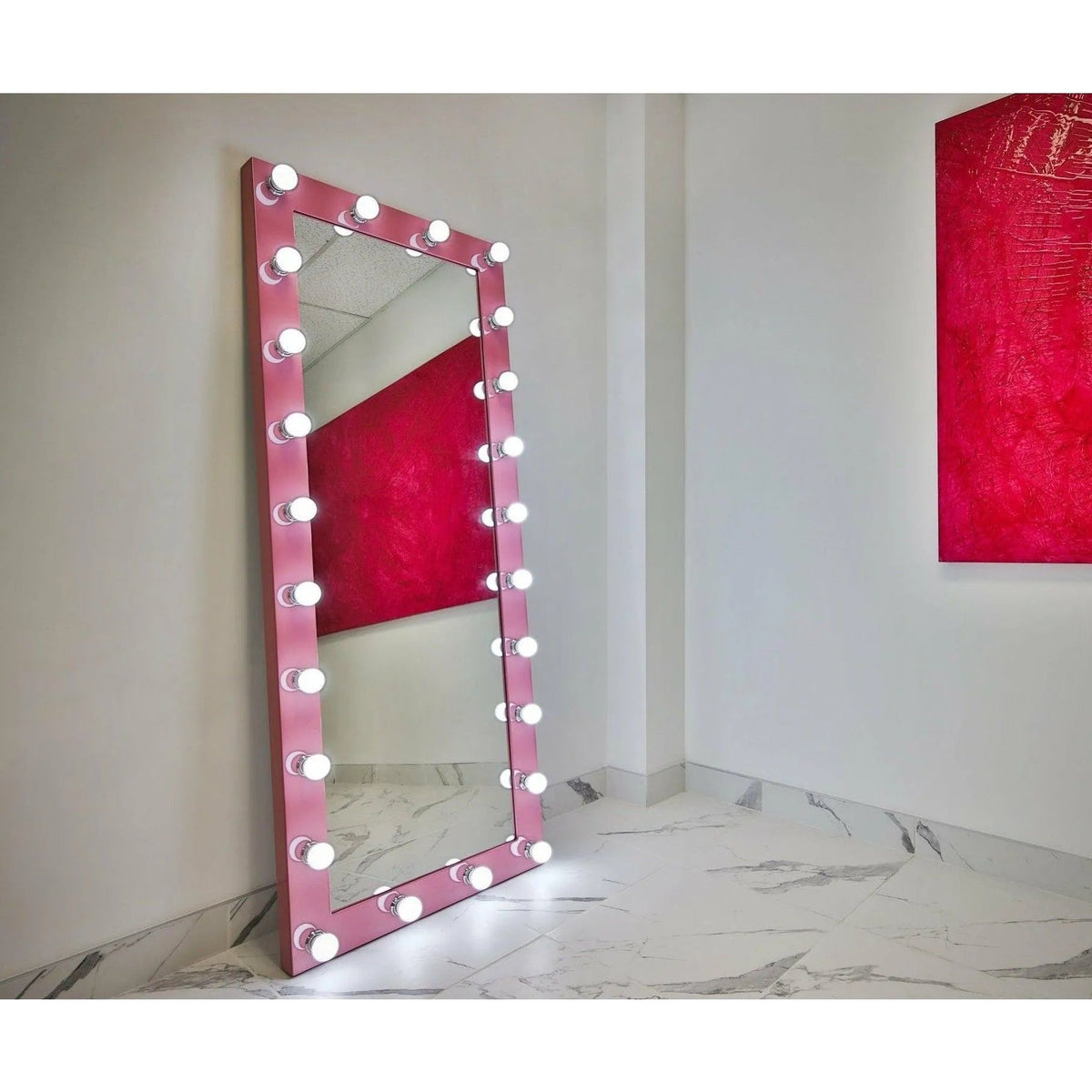 Paris Mirror - Hollywood Dressing LED Mirror - HDRES70283000-BLK | Montreal Lighting & Hardware