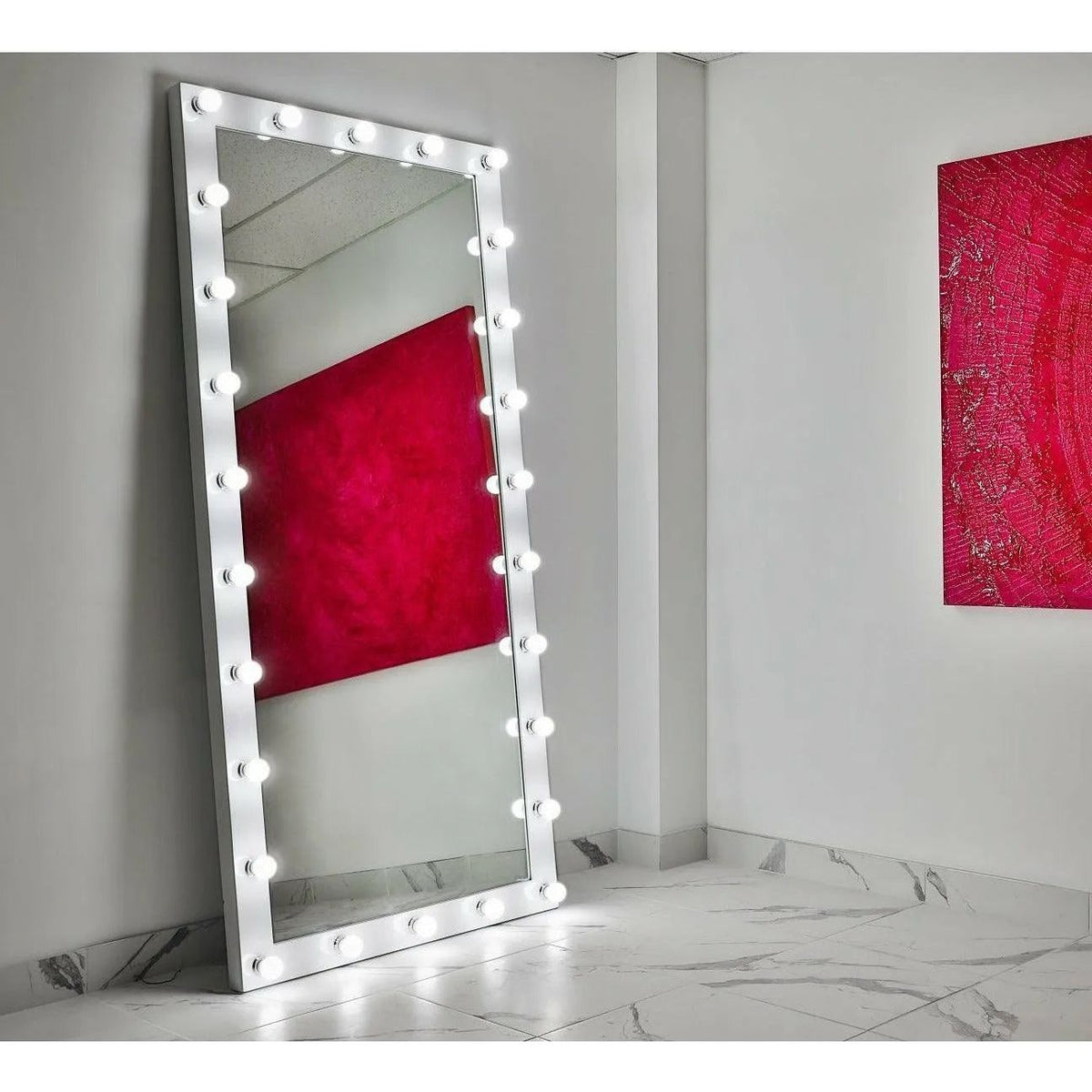 Paris Mirror - Hollywood Dressing LED Mirror - HDRES70283000-BLK | Montreal Lighting & Hardware