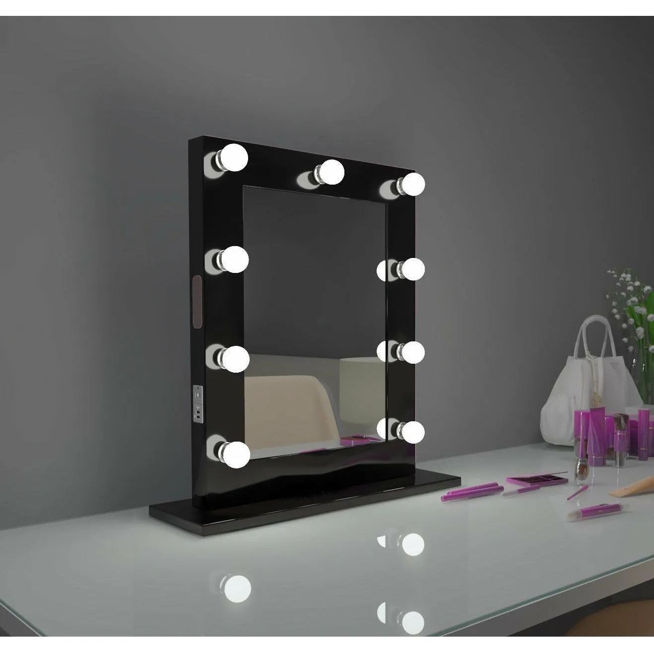 Paris Mirror - Hollywood Marilyn LED Mirror - HMARI20263000-BLK | Montreal Lighting & Hardware