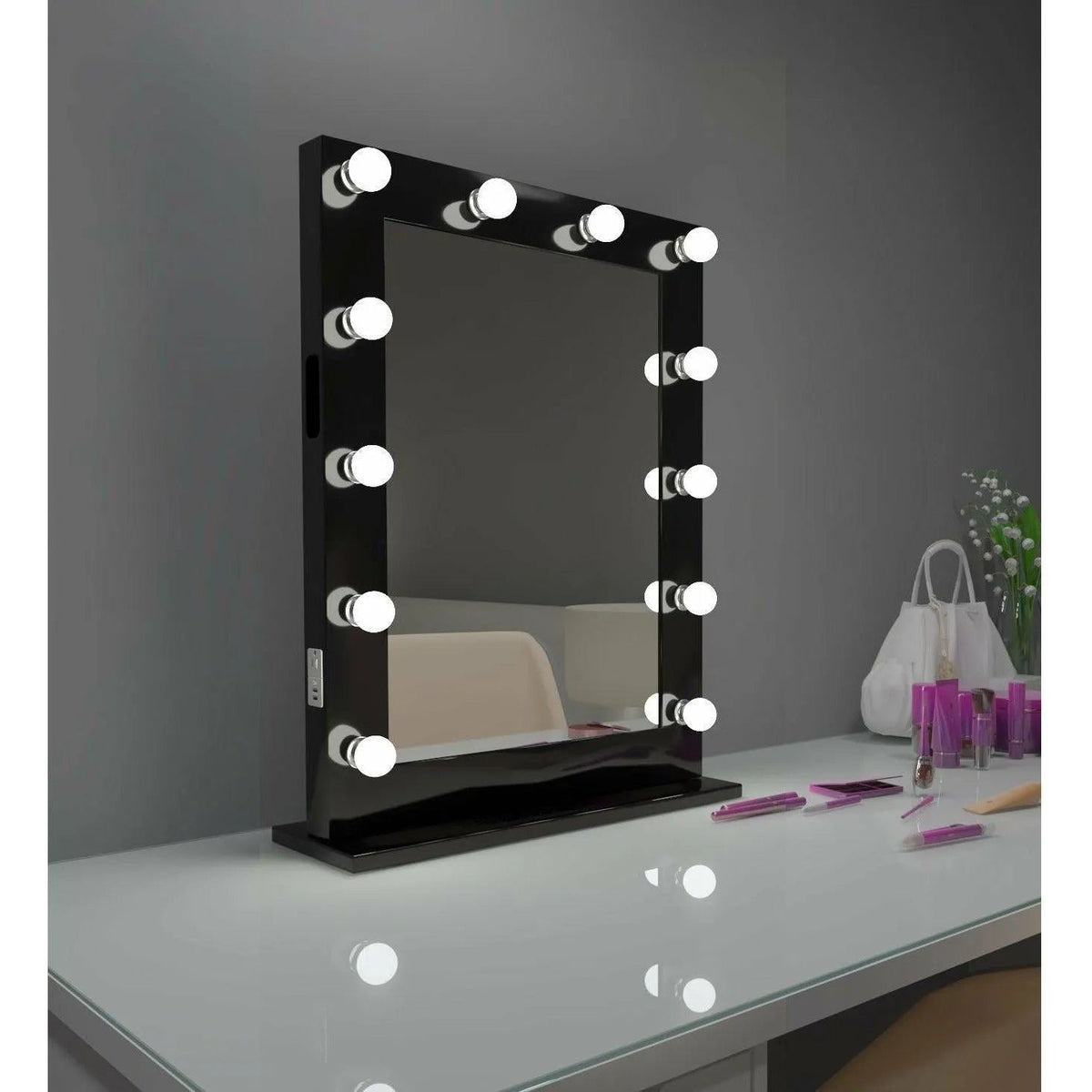 Paris Mirror - Hollywood Marilyn LED Mirror - HMARI20263000-BLK | Montreal Lighting & Hardware