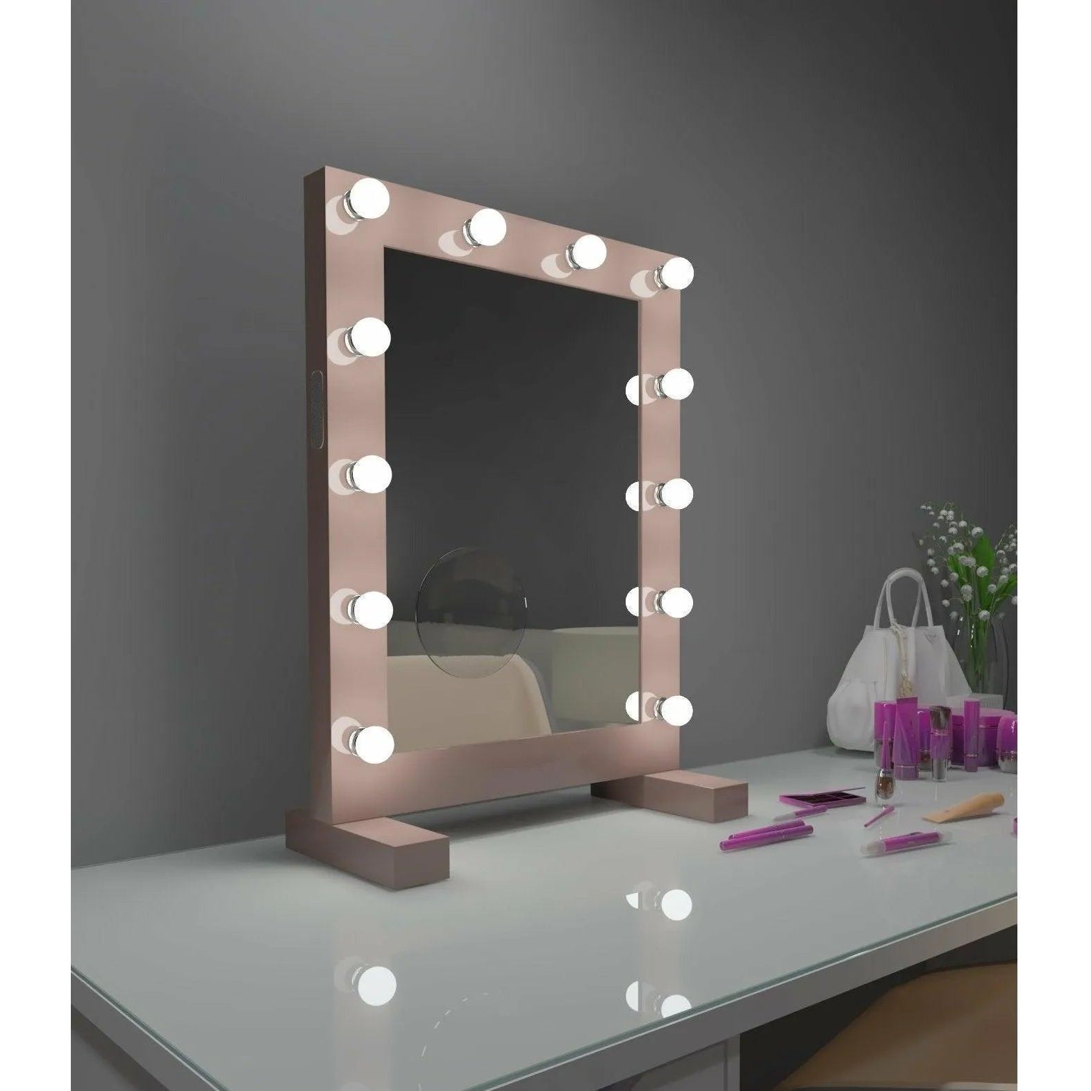 Paris Mirror - Hollywood Star LED Mirror - HSTAR24323000-PNK-BT | Montreal Lighting & Hardware