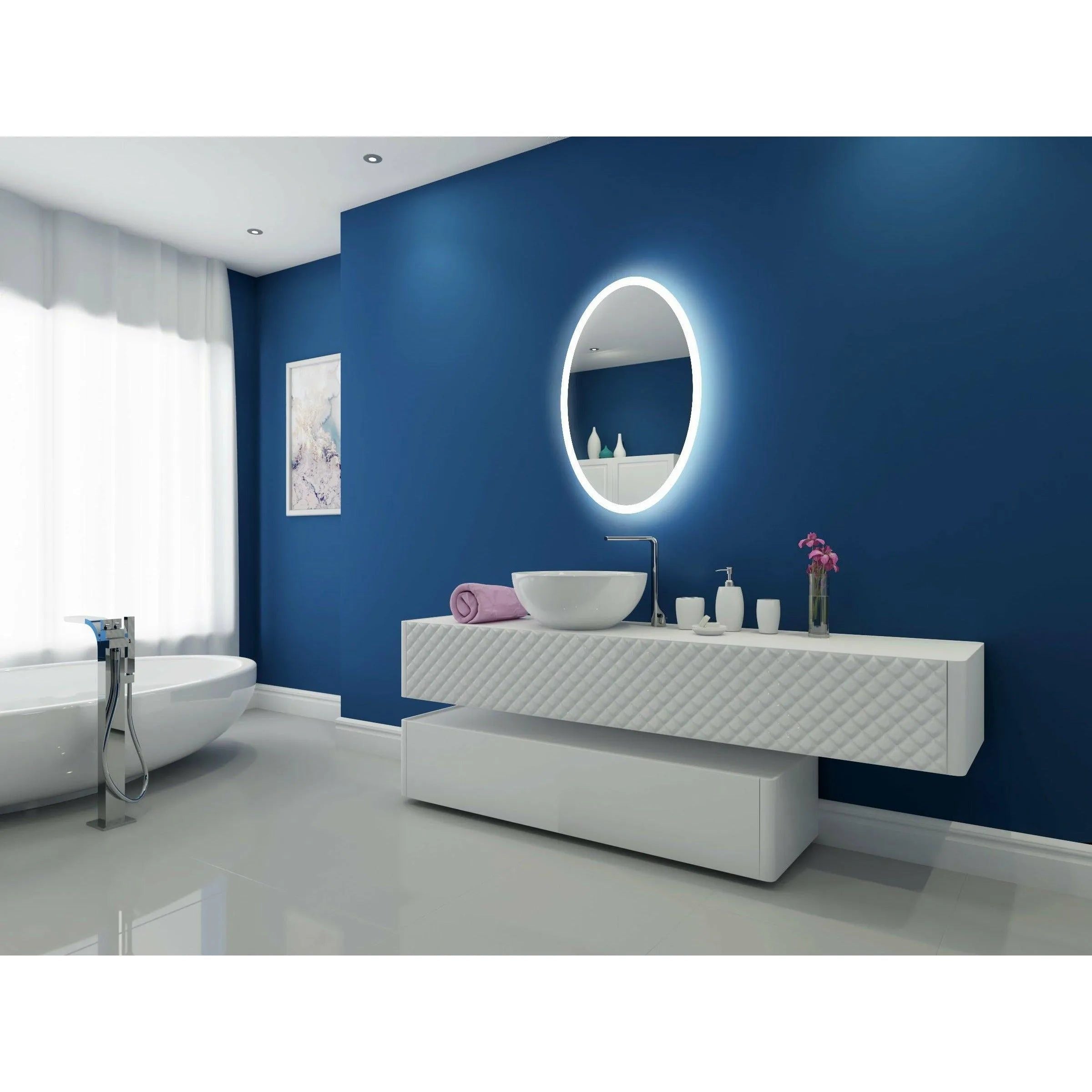 Paris Mirror - Oval Backlit LED Mirror - OVALX24363000 | Montreal Lighting & Hardware