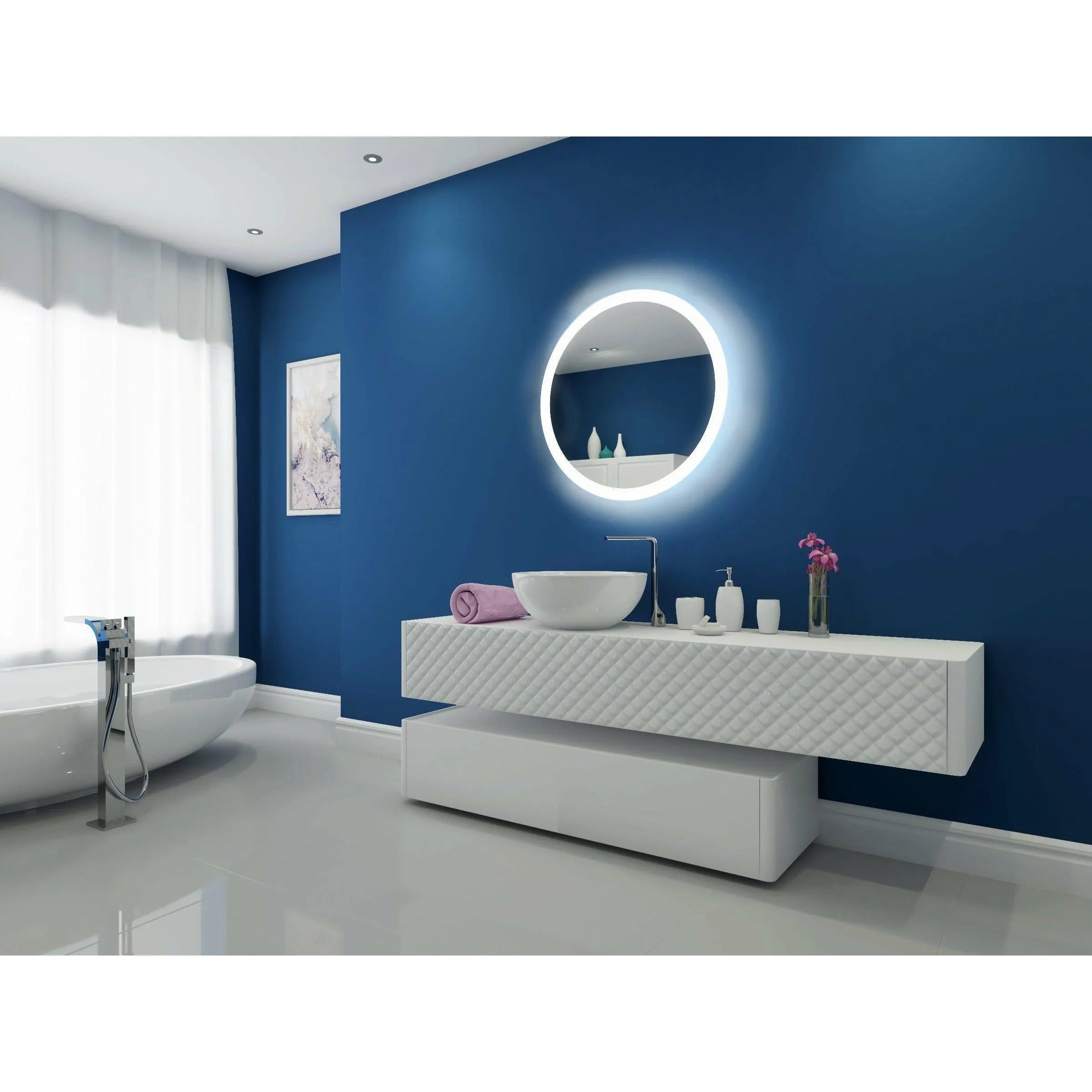 Paris Mirror - Round Backlit LED Mirror - ROUNX32323000 | Montreal Lighting & Hardware