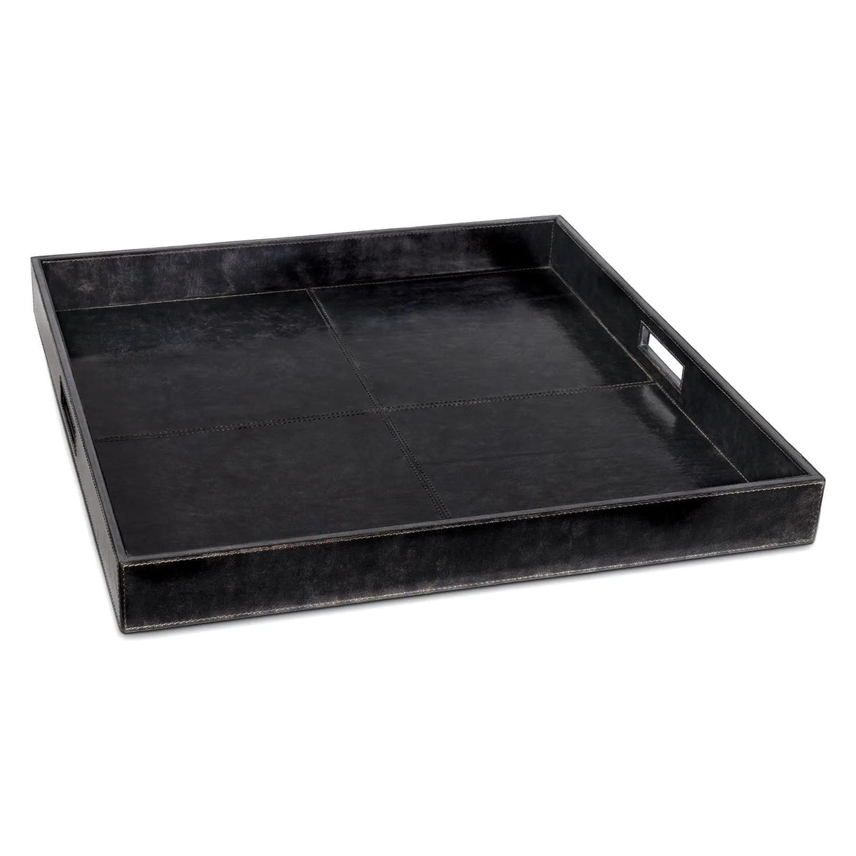 Regina Andrew - Derby Square Leather Tray - 20-1507BLK | Montreal Lighting & Hardware