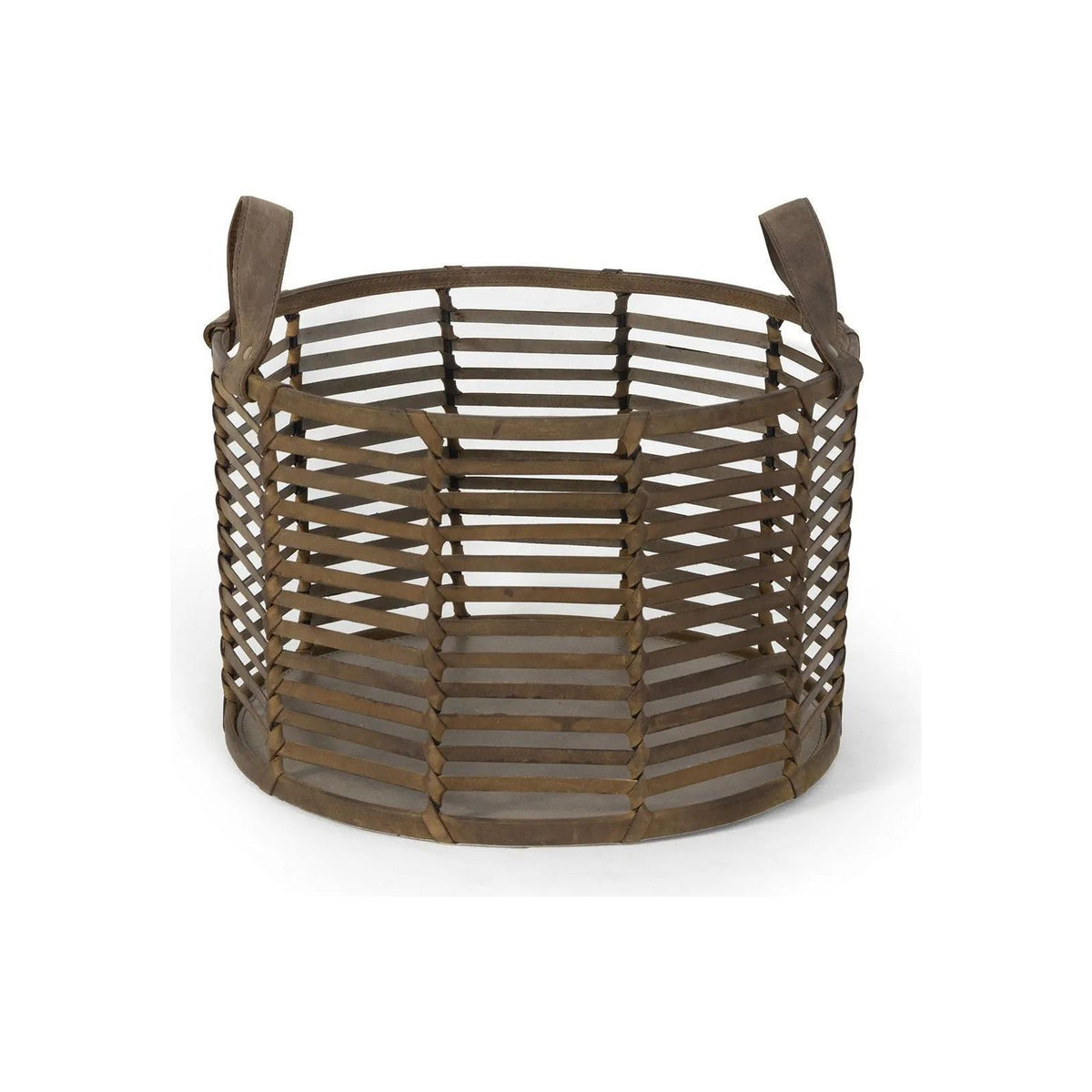 Regina Andrew - Finn Leather Basket - 20-1517 | Montreal Lighting & Hardware