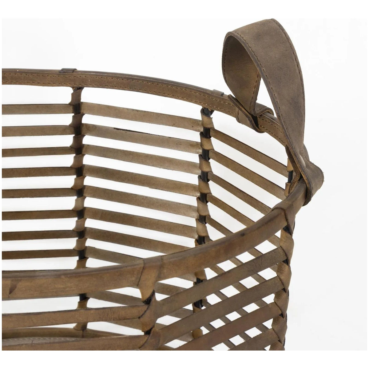 Regina Andrew - Finn Leather Basket - 20-1517 | Montreal Lighting & Hardware