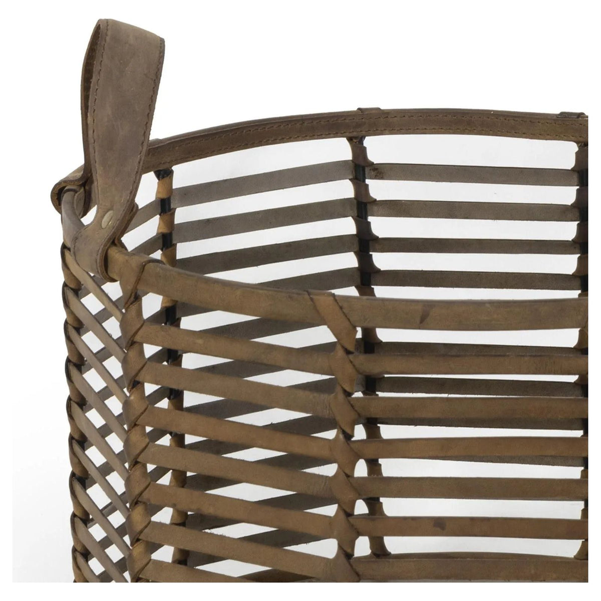 Regina Andrew - Finn Leather Basket - 20-1517 | Montreal Lighting & Hardware