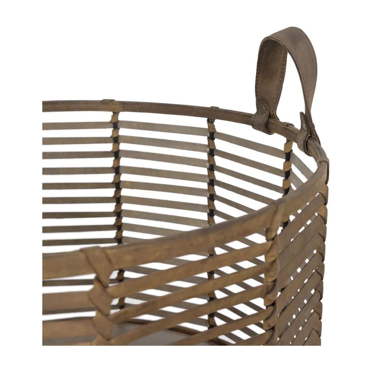 Regina Andrew - Finn Leather Basket - 20-1517 | Montreal Lighting & Hardware