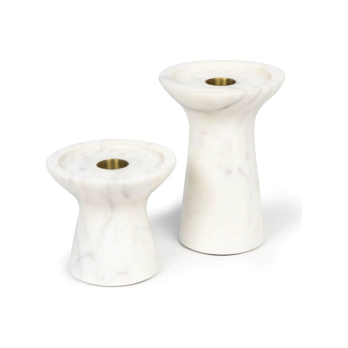 Regina Andrew - Klein Marble Candle Holder Set - 20-1455WT | Montreal Lighting & Hardware