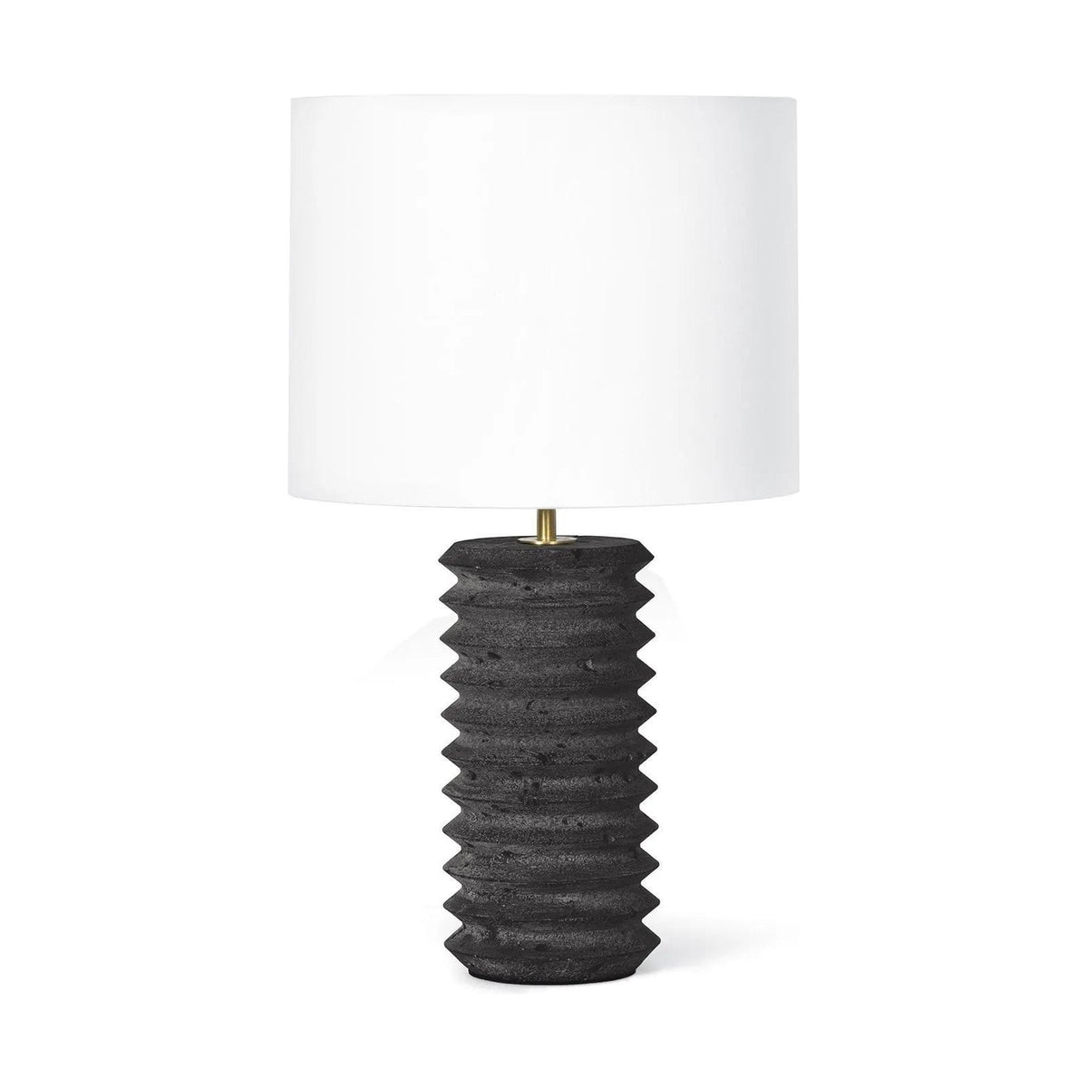 Regina Andrew - Noir Column Travertine Lamp - 13-1587 | Montreal Lighting & Hardware