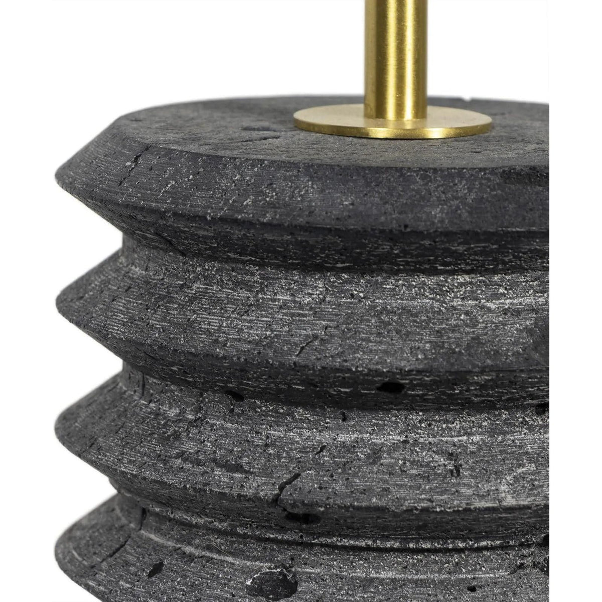 Regina Andrew - Noir Column Travertine Lamp - 13-1587 | Montreal Lighting & Hardware