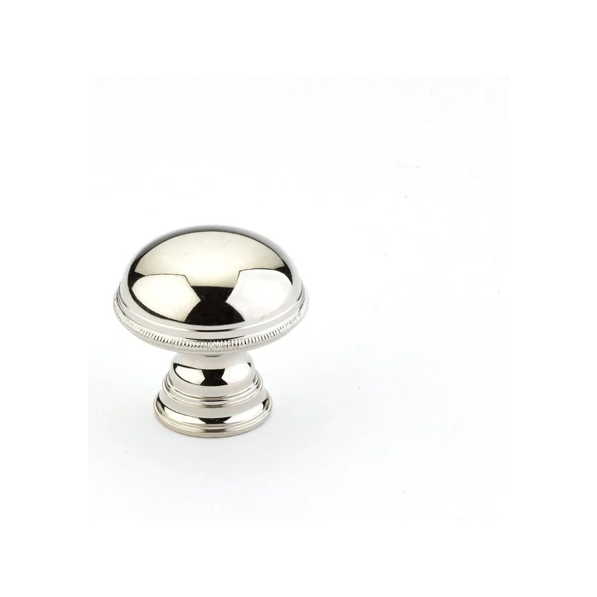 Schaub - Atherton Knurled Edge Plain Surface Knob - 572-PN | Montreal Lighting & Hardware