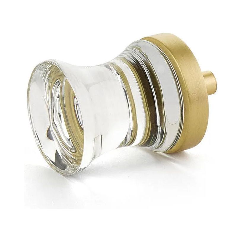 Schaub - City Lights Concave Glass Knob - 76-SB | Montreal Lighting & Hardware