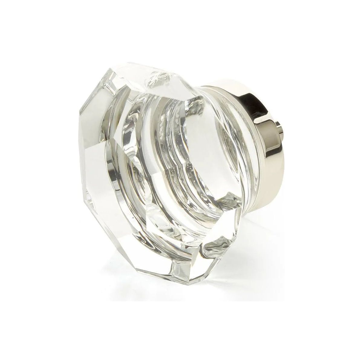 Schaub - City Lights Faceted Dome Glass Knob - 54-PN | Montreal Lighting & Hardware