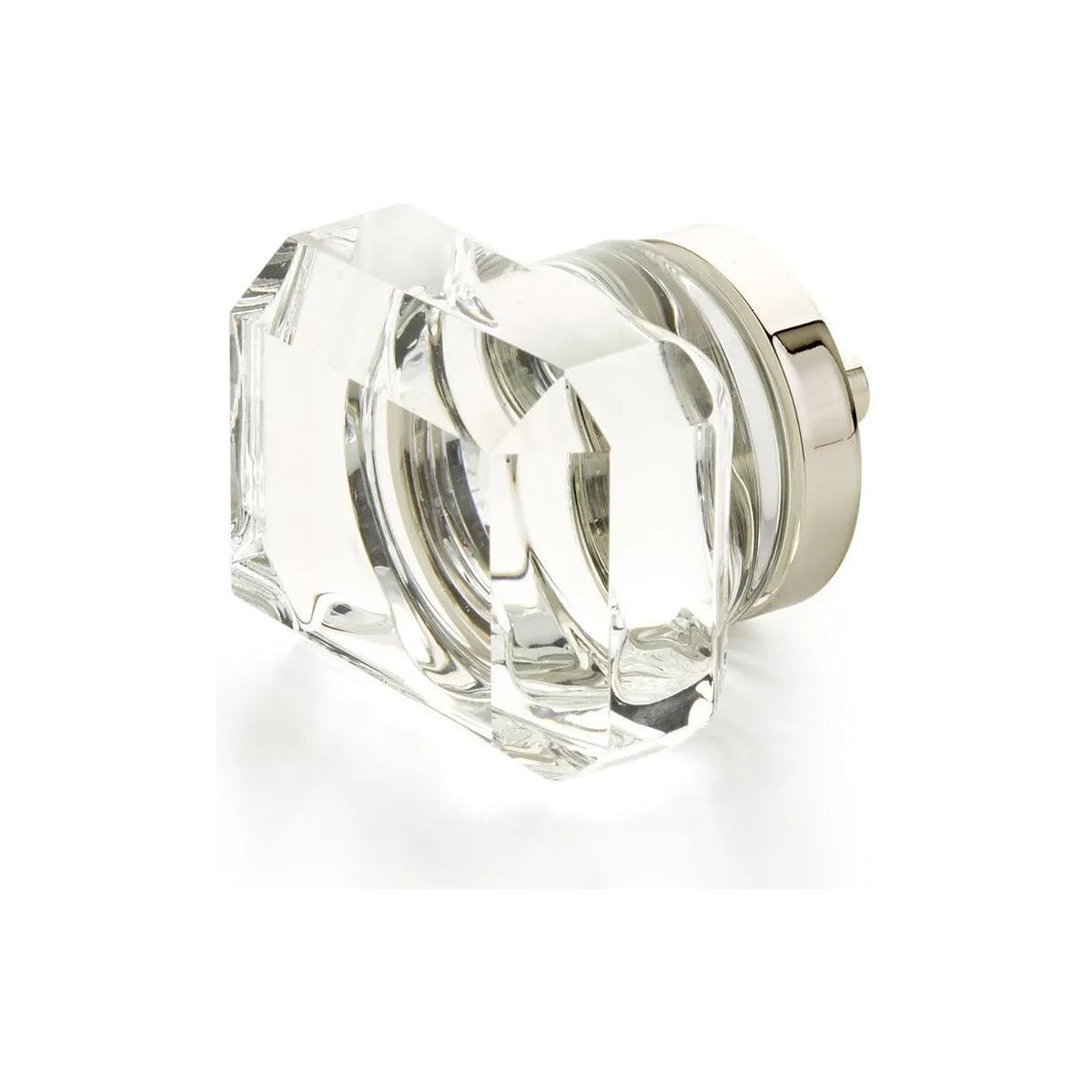 Schaub - City Lights Rectangular Glass Knob - 52-PN | Montreal Lighting & Hardware