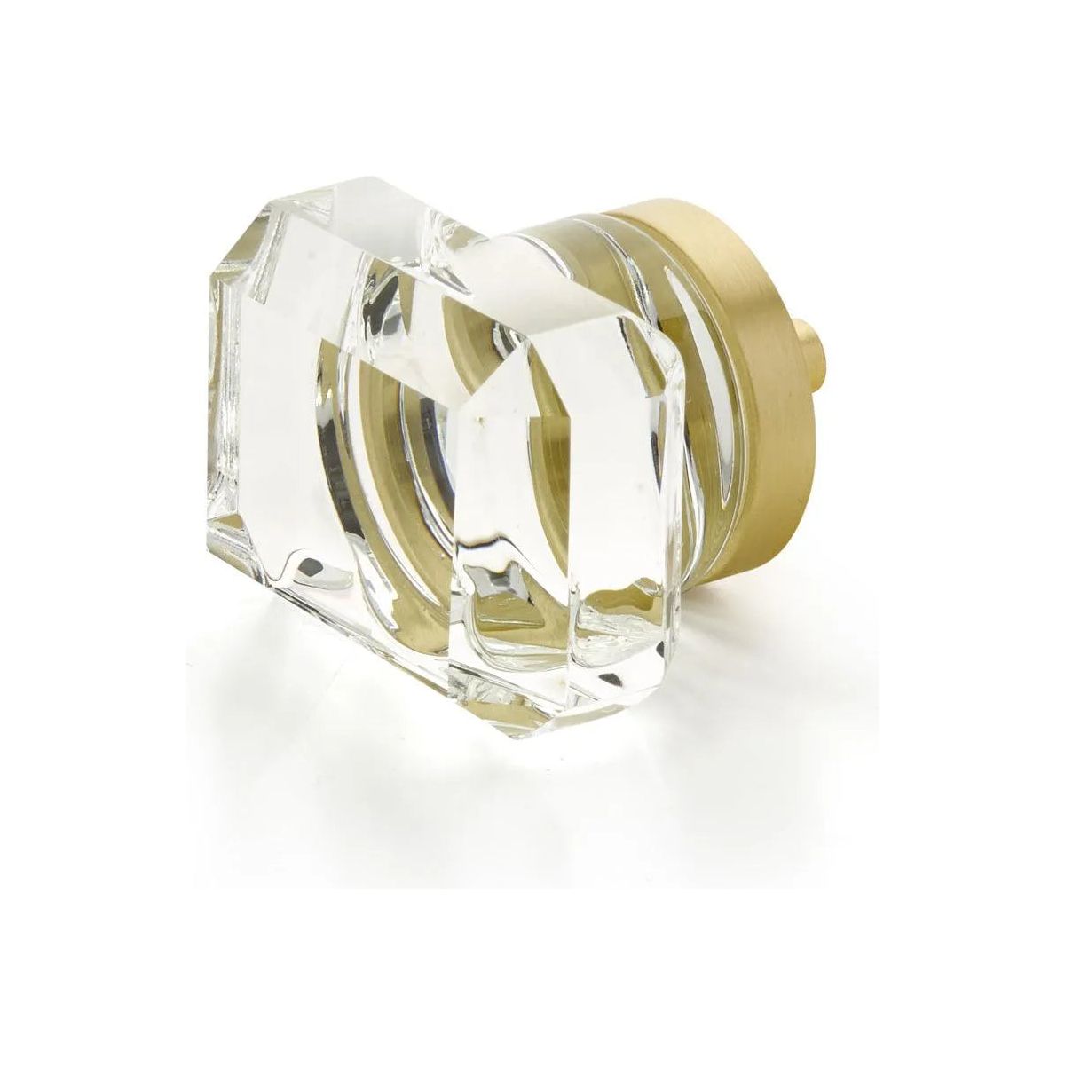 Schaub - City Lights Rectangular Glass Knob - 52-SB | Montreal Lighting & Hardware