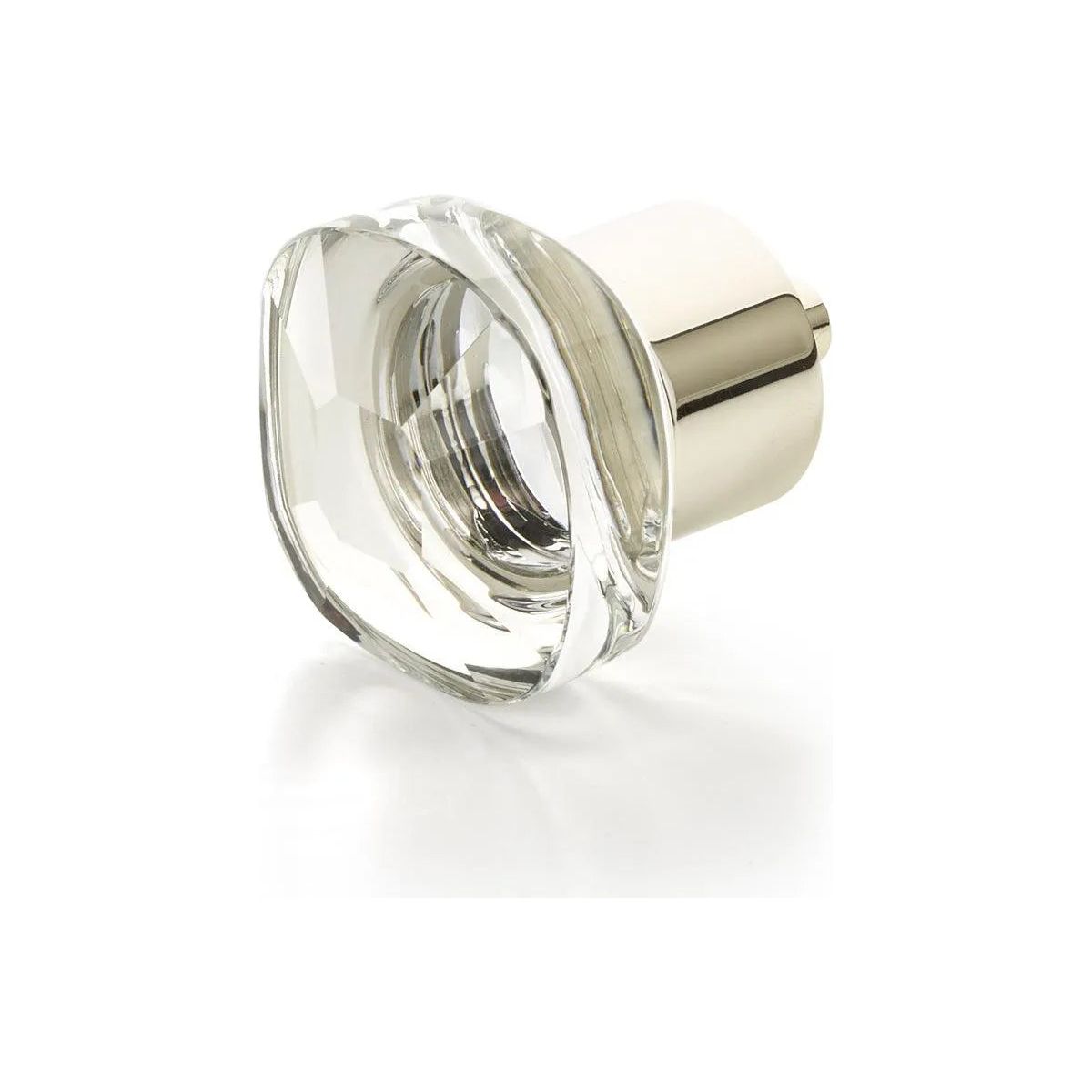 Schaub - City Lights Soft Square Glass Knob - 61-PN | Montreal Lighting & Hardware