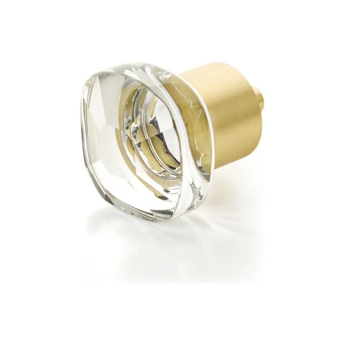 Schaub - City Lights Soft Square Glass Knob - 61-SB | Montreal Lighting & Hardware