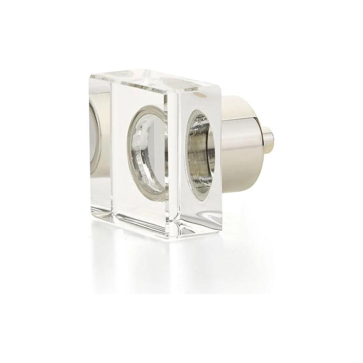 Schaub - City Lights Square Glass Knob - 57-PN | Montreal Lighting & Hardware