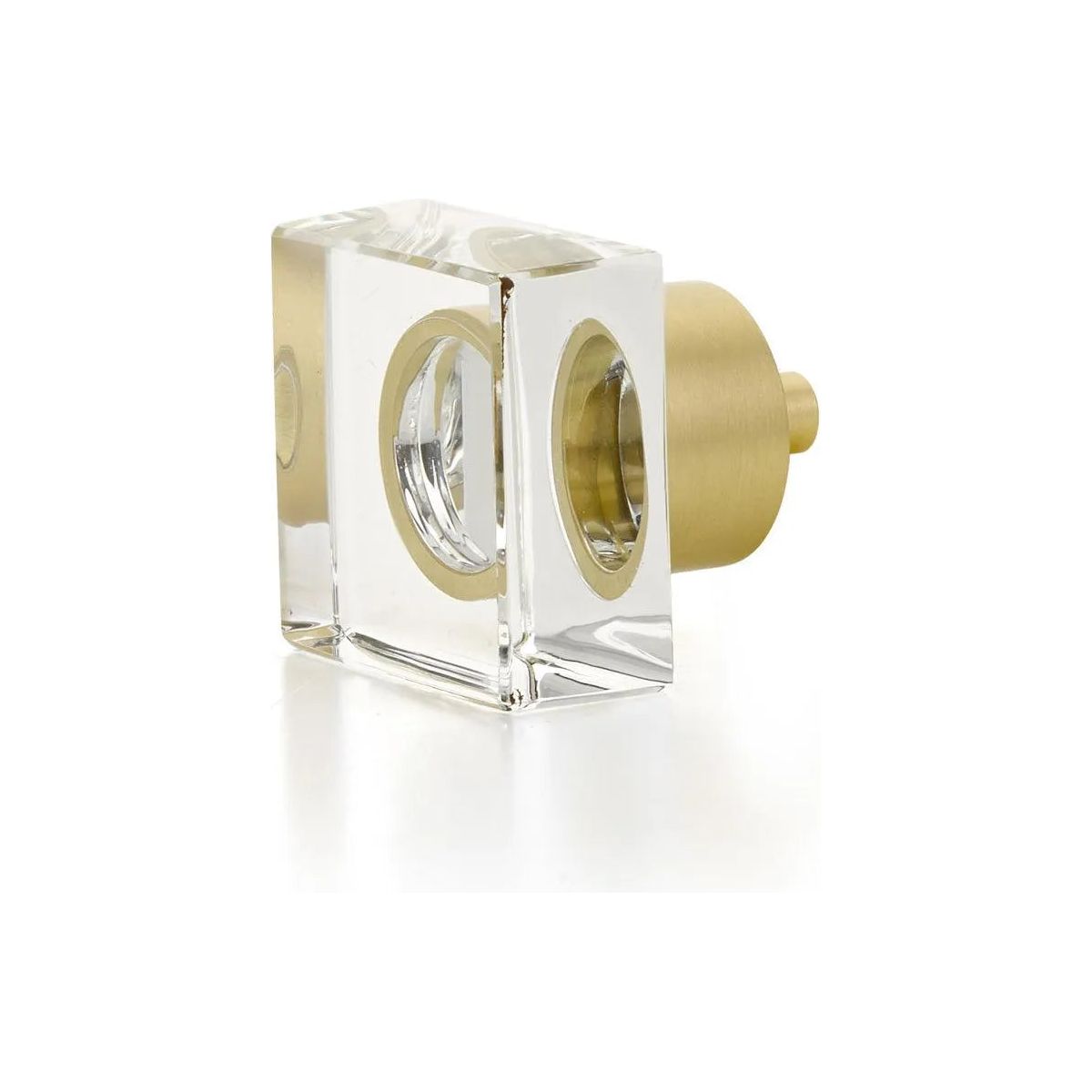 Schaub - City Lights Square Glass Knob - 57-SB | Montreal Lighting & Hardware