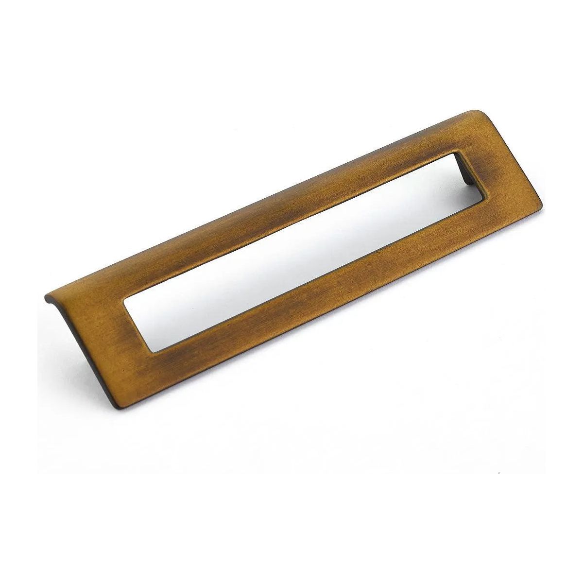 Schaub - Finestrino Angled Rectangle Pull - 451-BRBZ | Montreal Lighting & Hardware