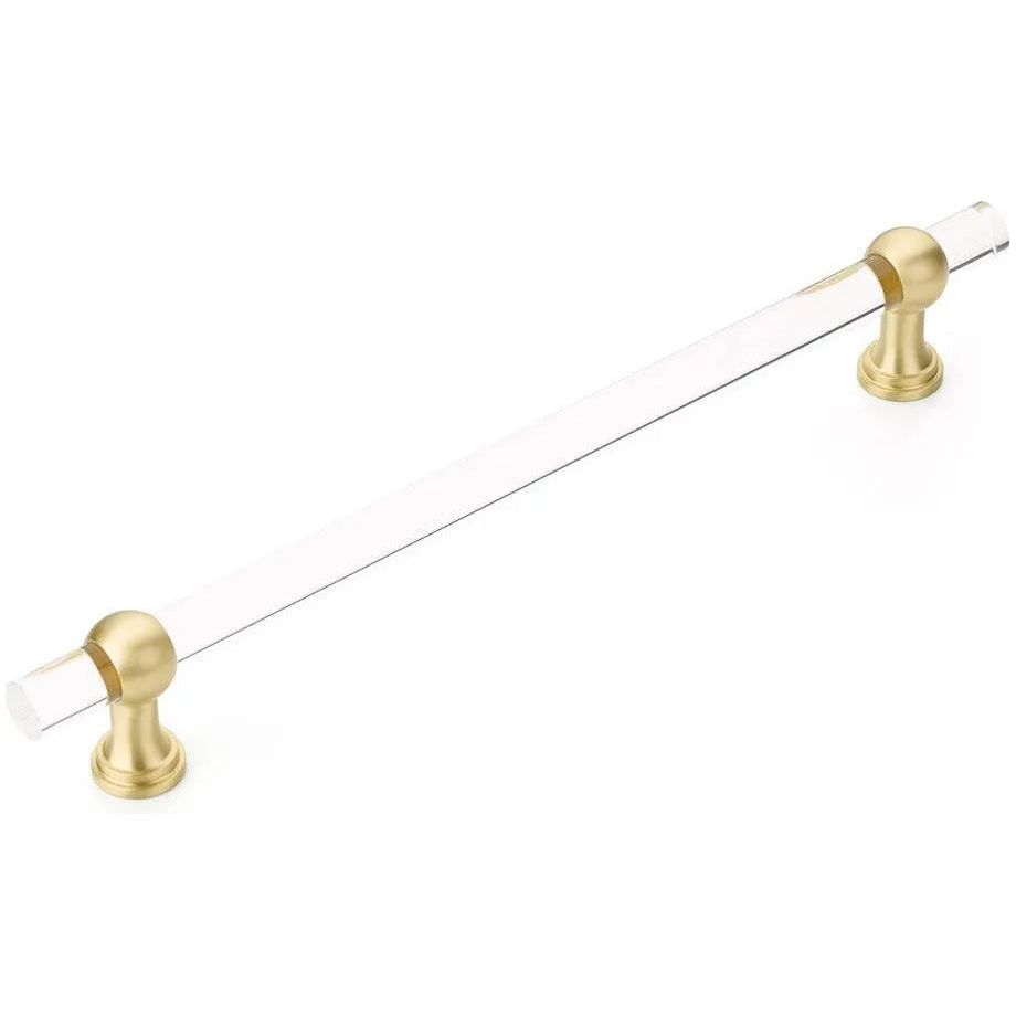 Schaub - Lumiere Transitional Non-Adjustable Clear Acrylic Appliance Pull - 412-SB | Montreal Lighting & Hardware