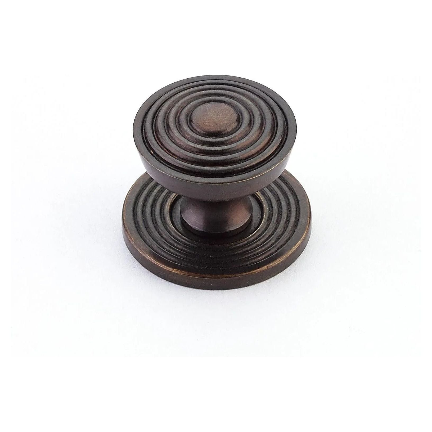 Schaub - Sonata Round Knob with Backplate - 967M-DAB | Montreal Lighting & Hardware