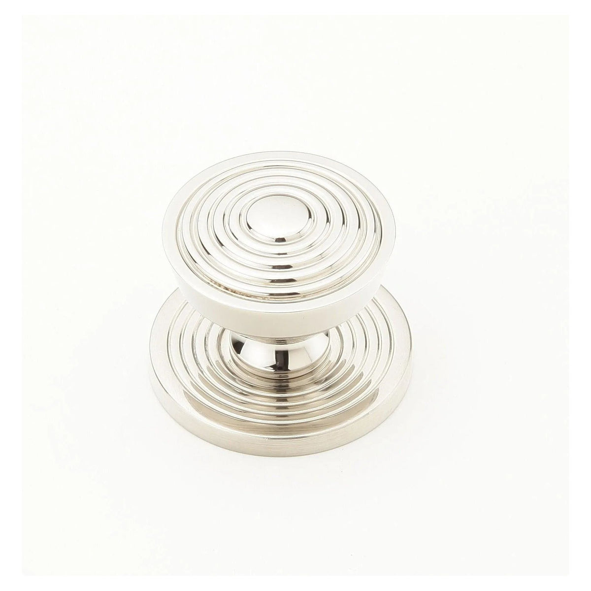 Schaub - Sonata Round Knob with Backplate - 967M-PN | Montreal Lighting & Hardware