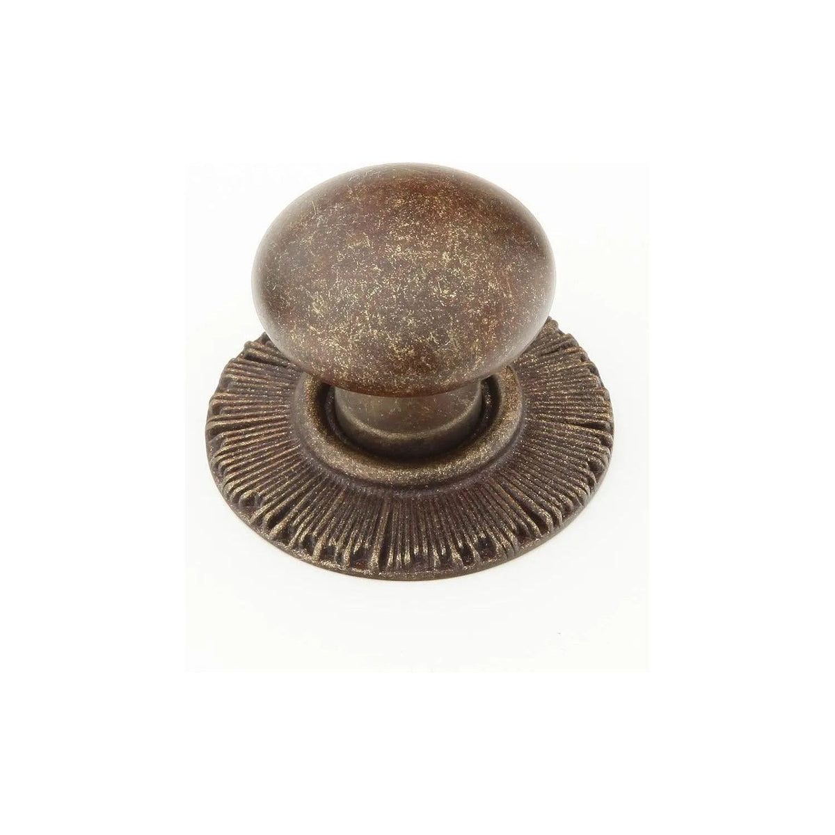 Schaub - Sunburst Round Knob with Backplate - 970-HLB | Montreal Lighting & Hardware