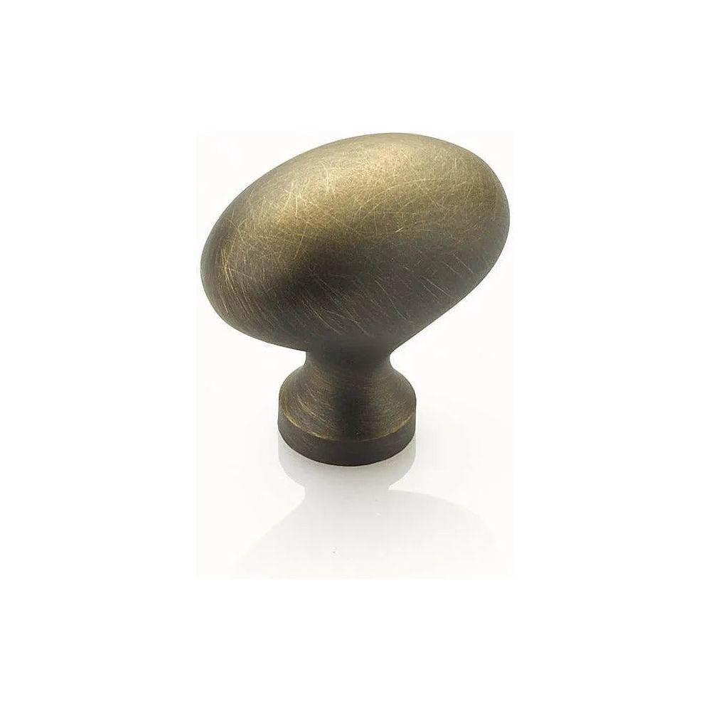 Schaub - Traditional Oval Knob - 719-ALB | Montreal Lighting & Hardware