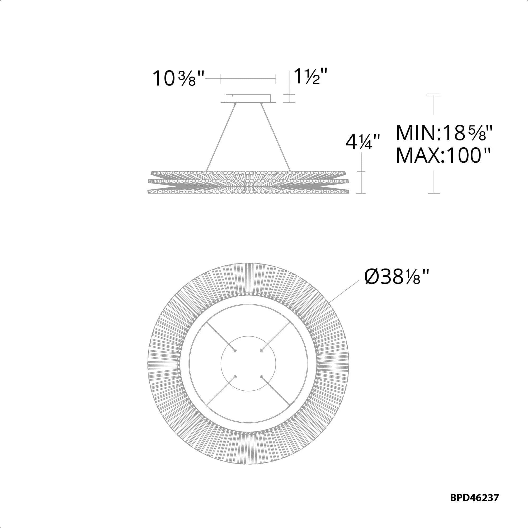 Schonbek Beyond - Benediction LED Pendant - BPD46237-AB | Montreal Lighting & Hardware