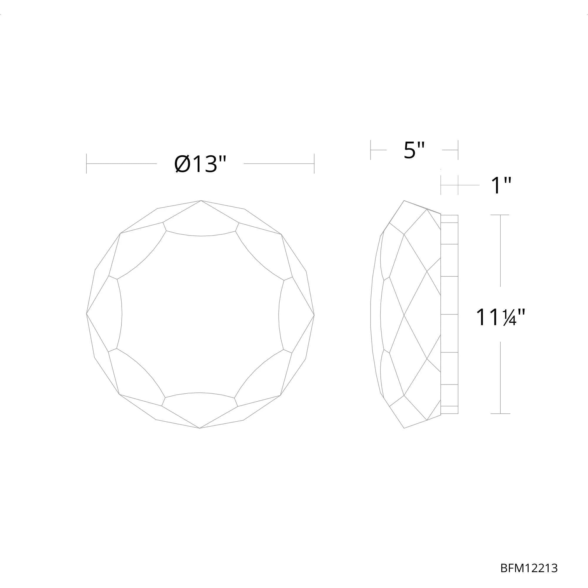 Schonbek Beyond - Carat LED Flush Mount - BFM12213-PN | Montreal Lighting & Hardware