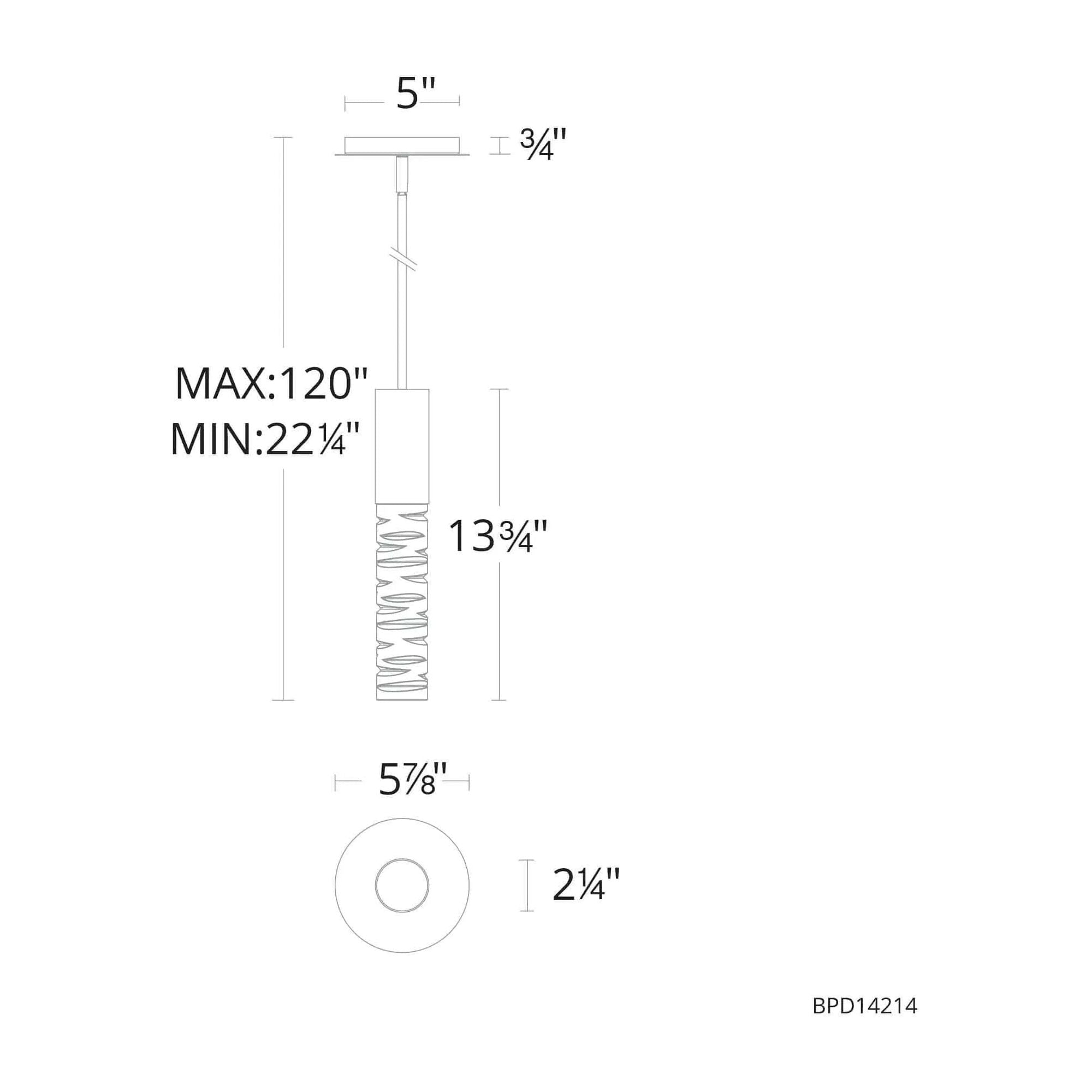 Schonbek Beyond - Cru LED Mini Pendant - BPD14214-PN | Montreal Lighting & Hardware