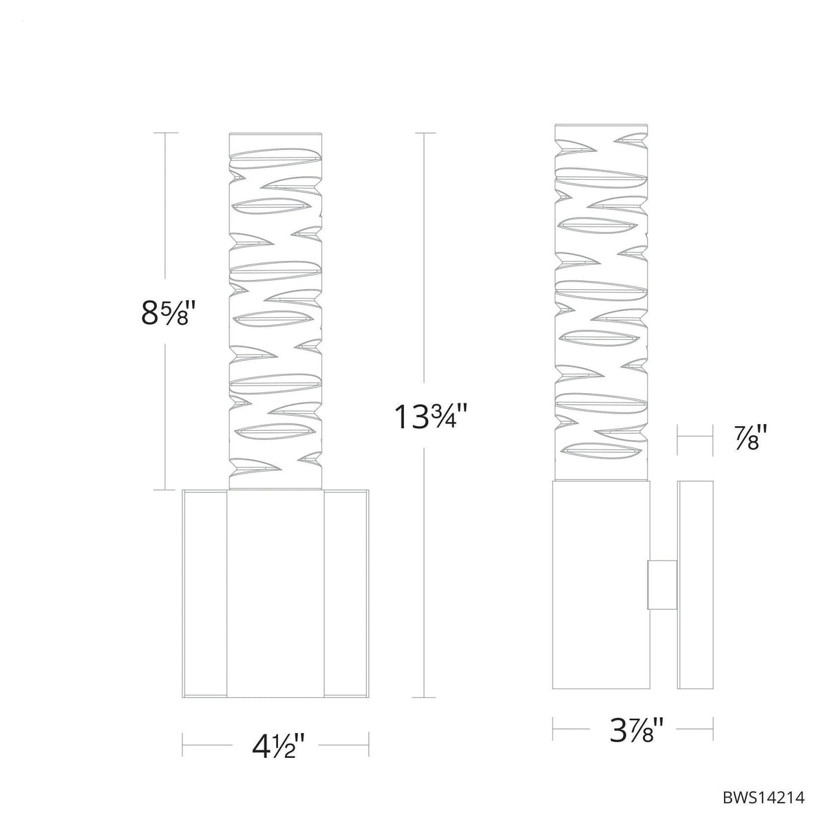 Schonbek Beyond - Cru LED Wall Sconce - BWS14214-PN | Montreal Lighting & Hardware