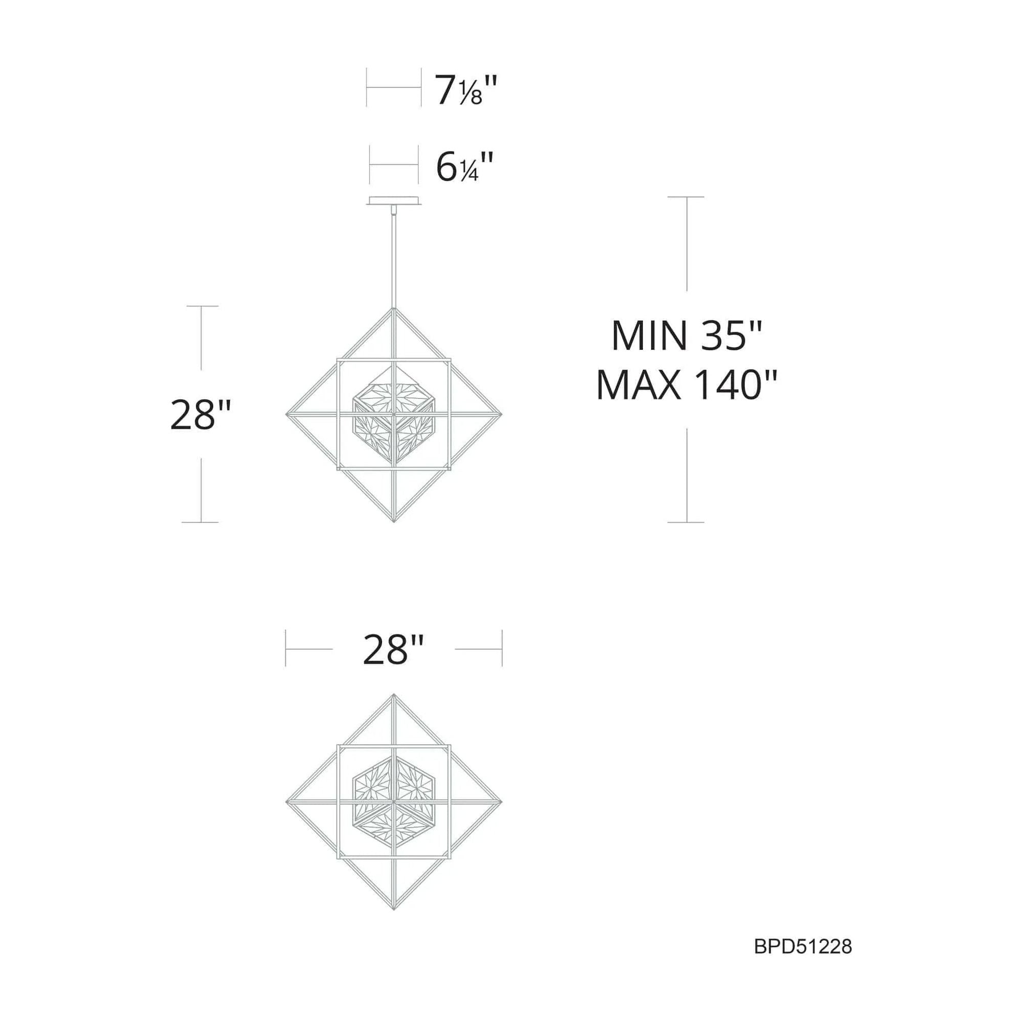 Schonbek Beyond - Heracles LED Pendant - BPD51228-BK | Montreal Lighting & Hardware